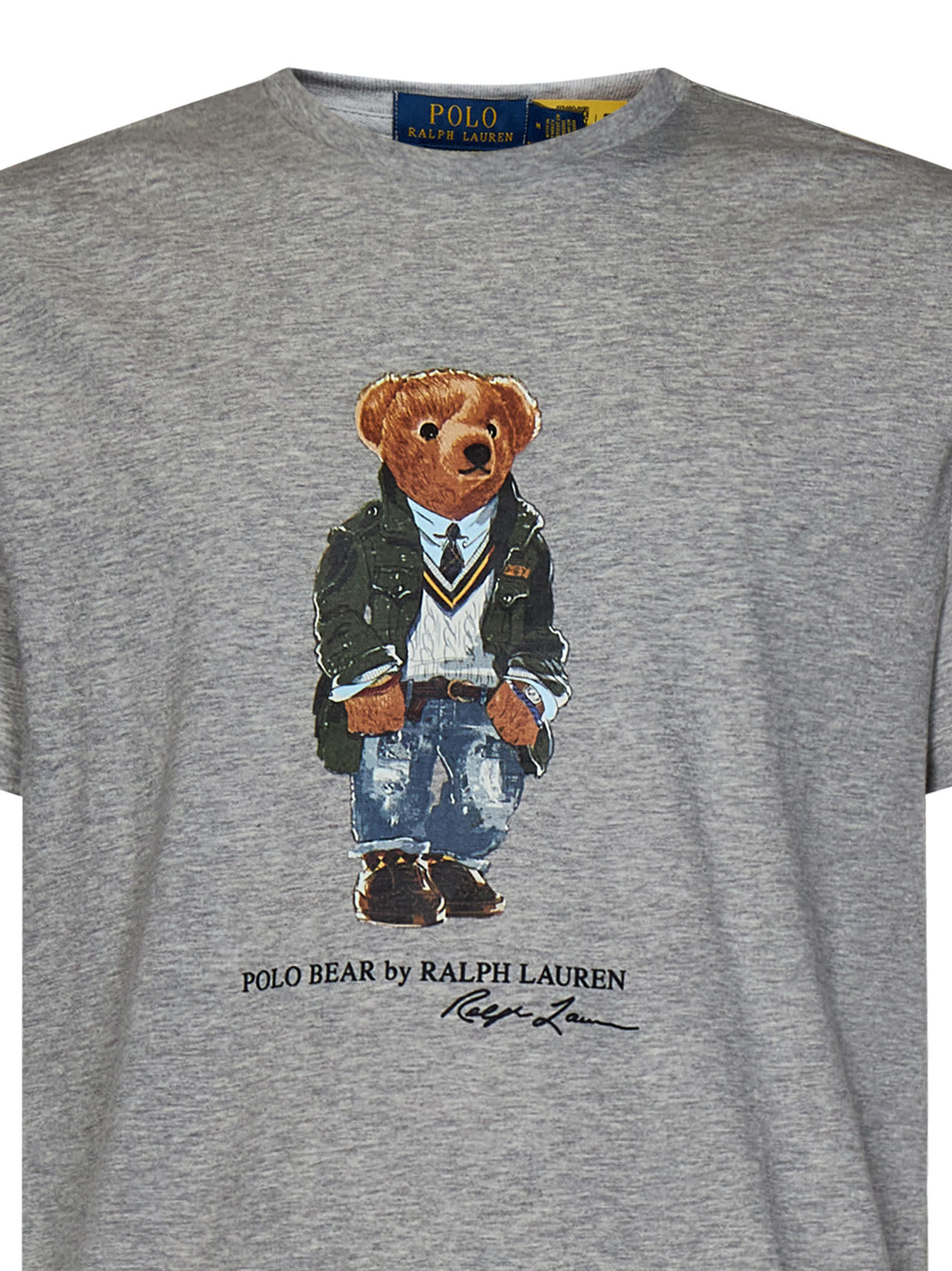 Shop Polo Ralph Lauren Polo Bear T-shirt In Grigio
