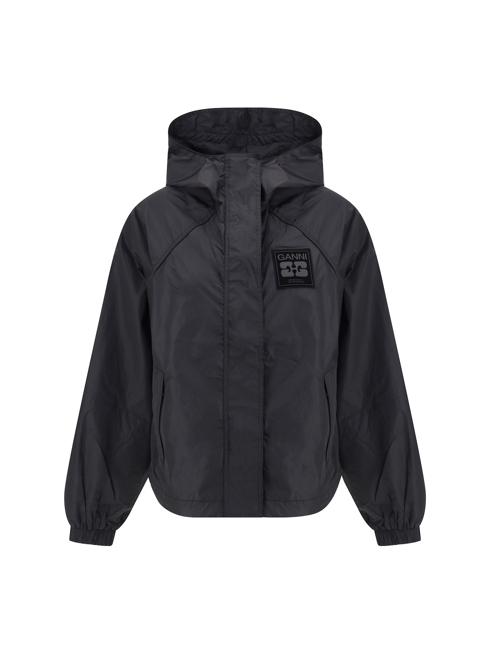 Ganni Women Recycled Nylon Jacket In Black