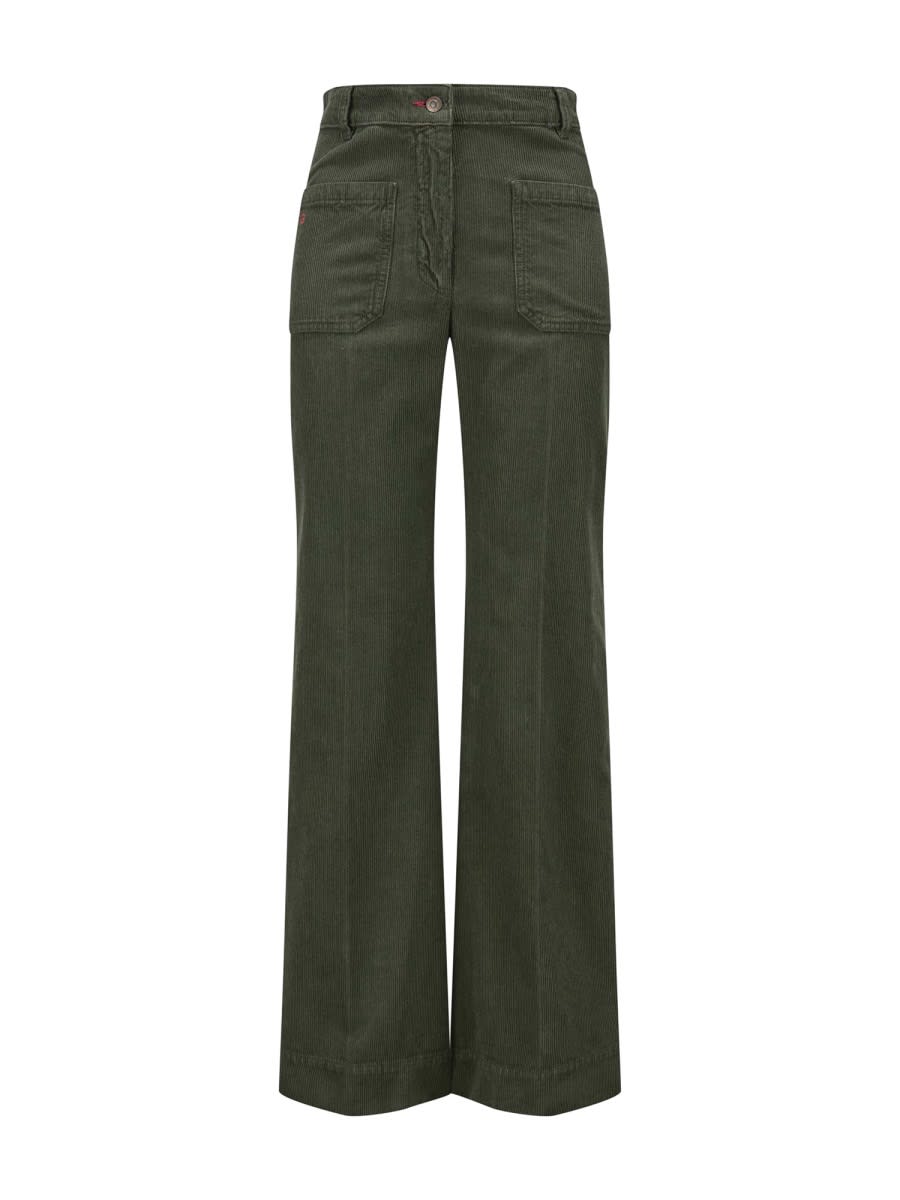 Victoria Beckham Pants Alina In Green