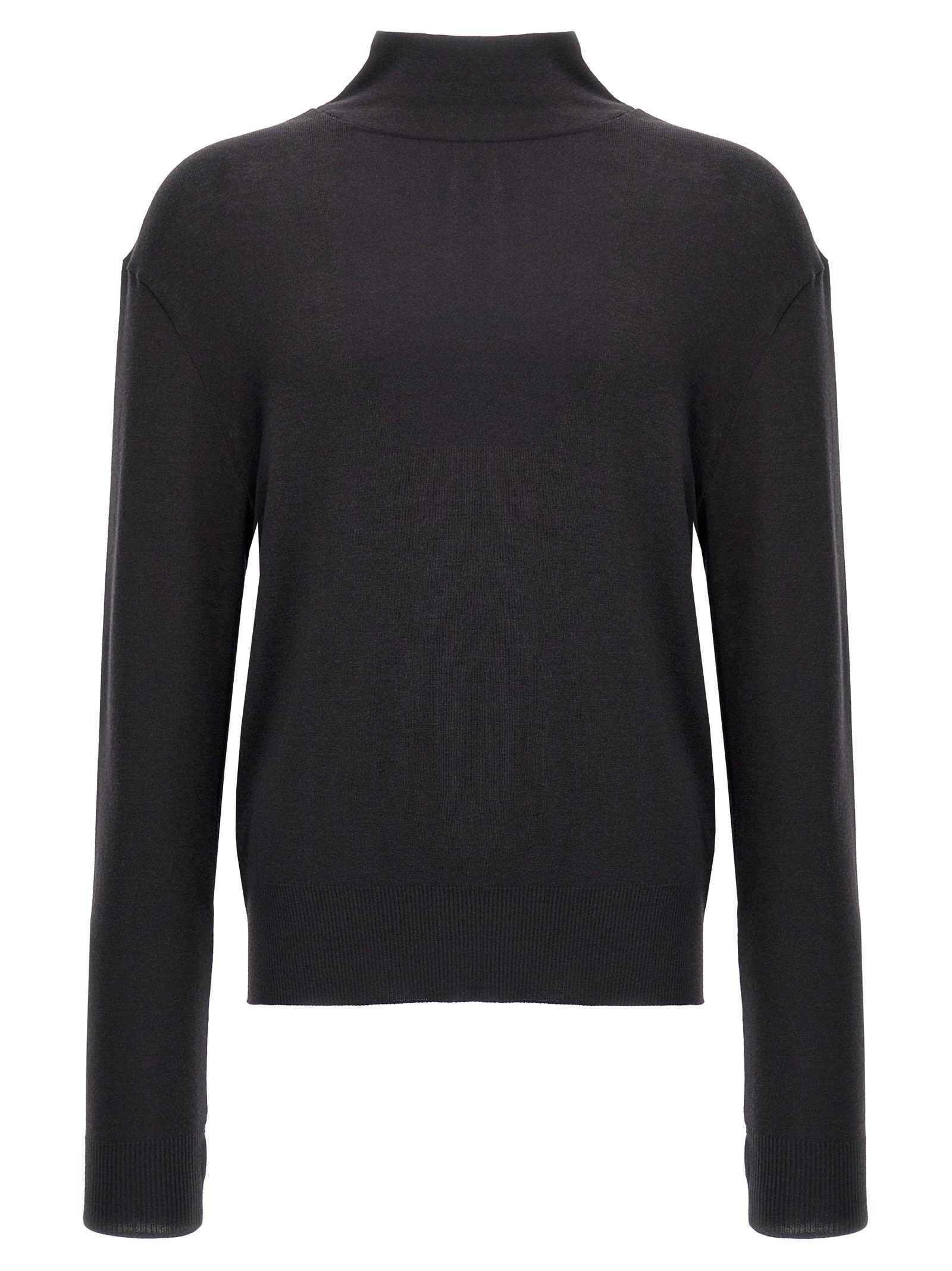 Shop Lemaire Seamless Turtle Sweater In Black