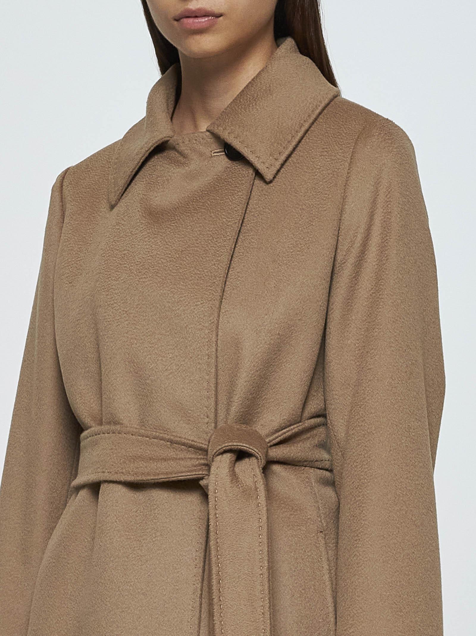 Shop Max Mara Bcollag Belted Wool Coat  Studio In Camel