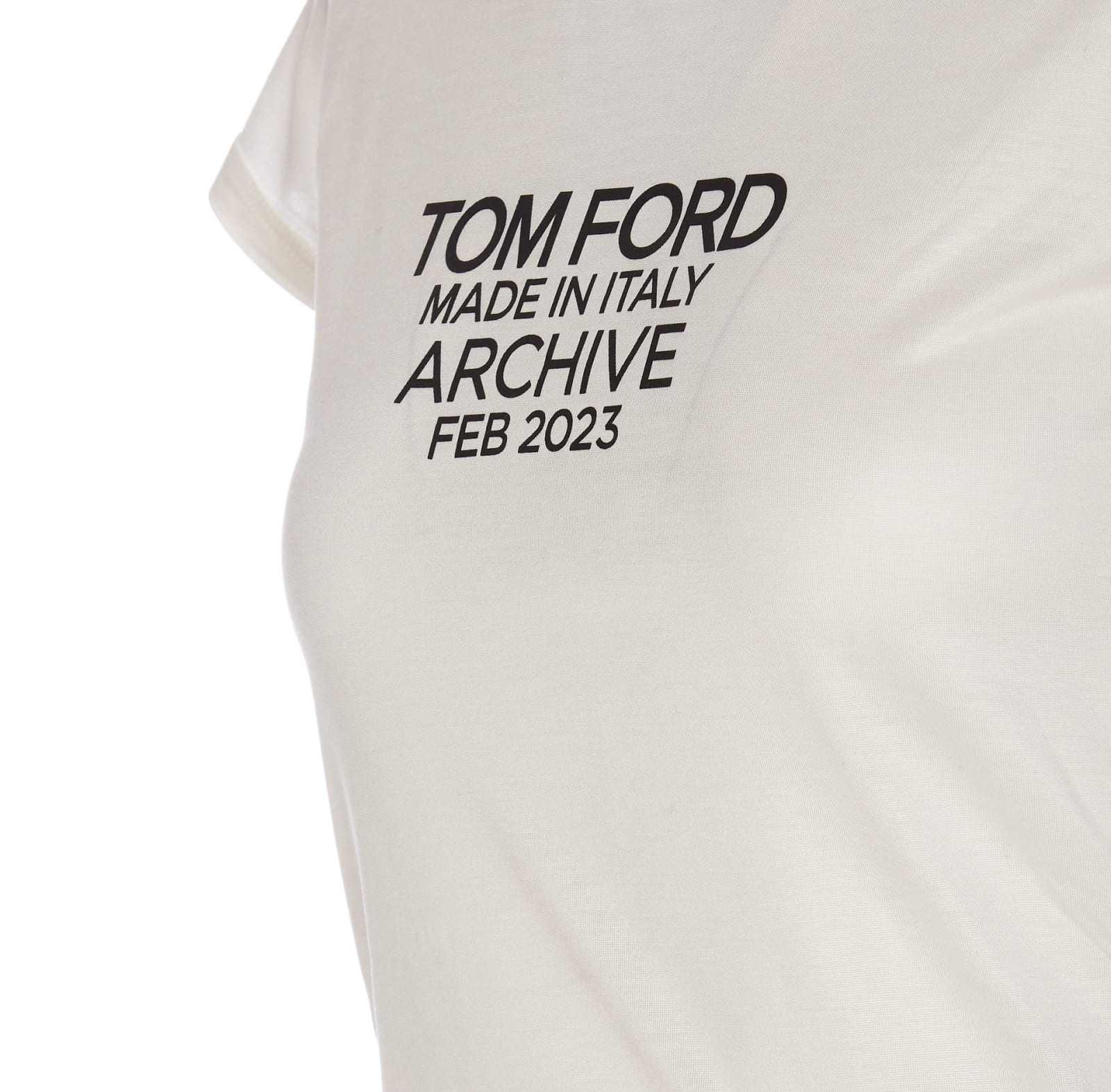Shop Tom Ford Logo T-shirt In White