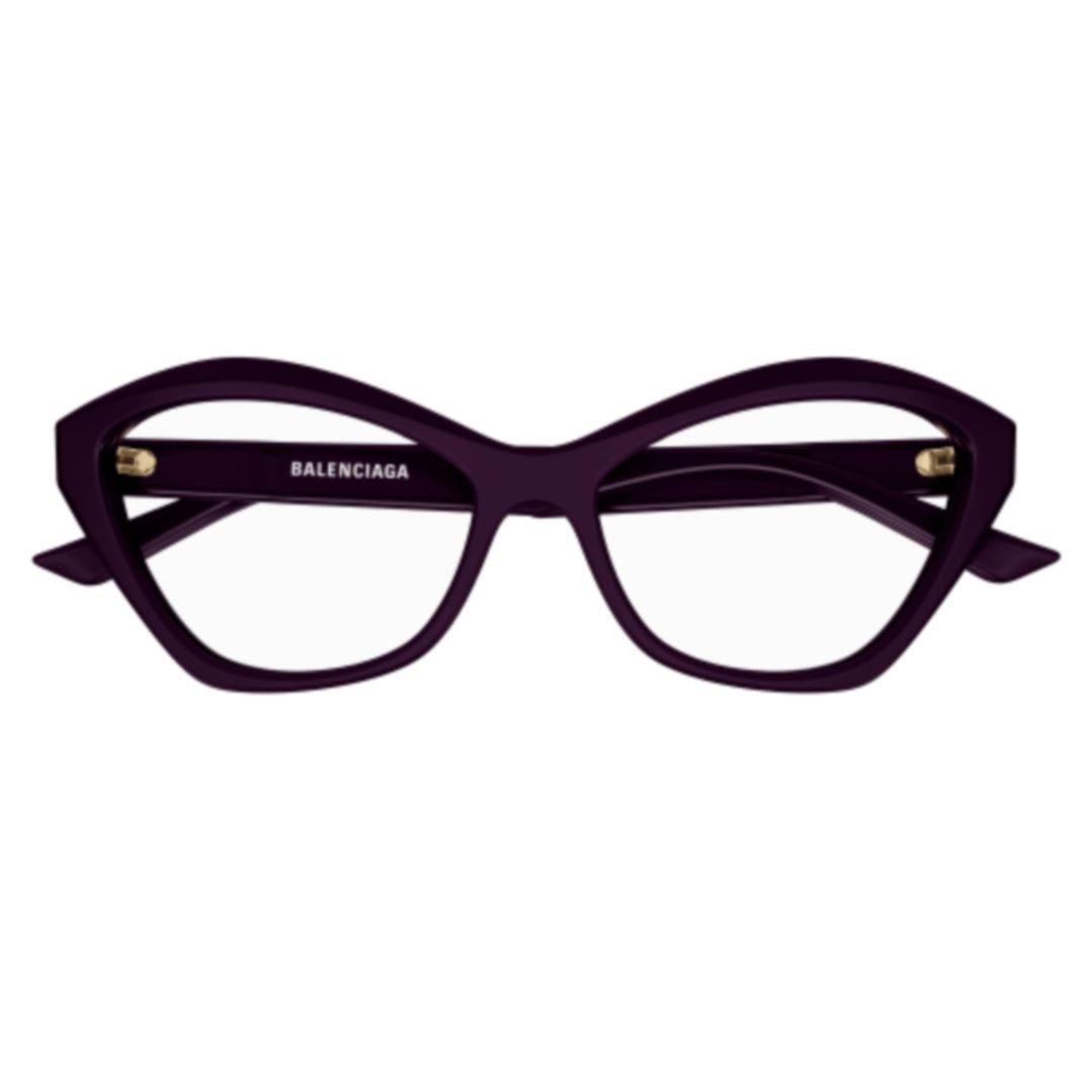 Shop Balenciaga Cat-eye Frame Glasses In 003 Violet Violet Transpa