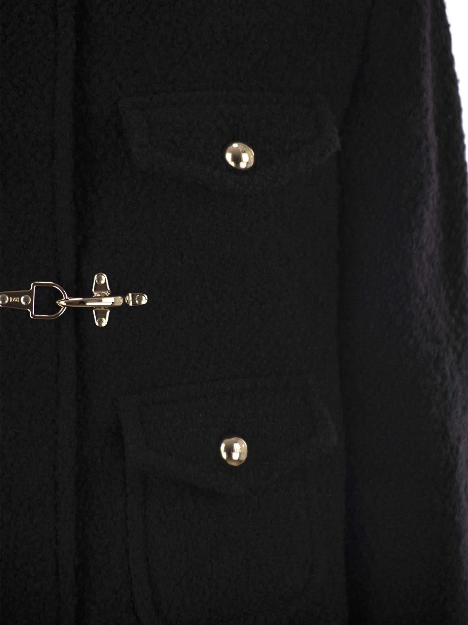 Fay 3-hook Wool Jacket In Black