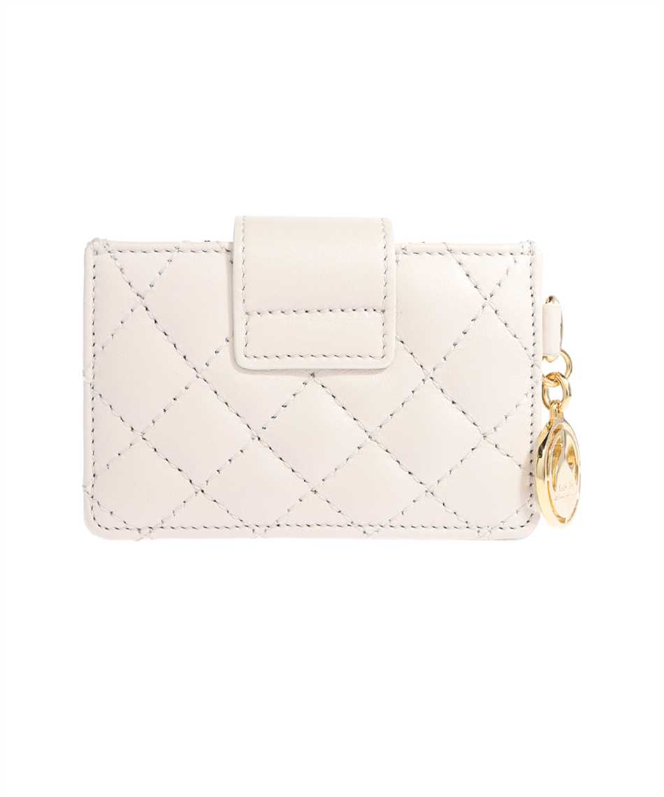 Shop Lanvin Leather Card Holder In White