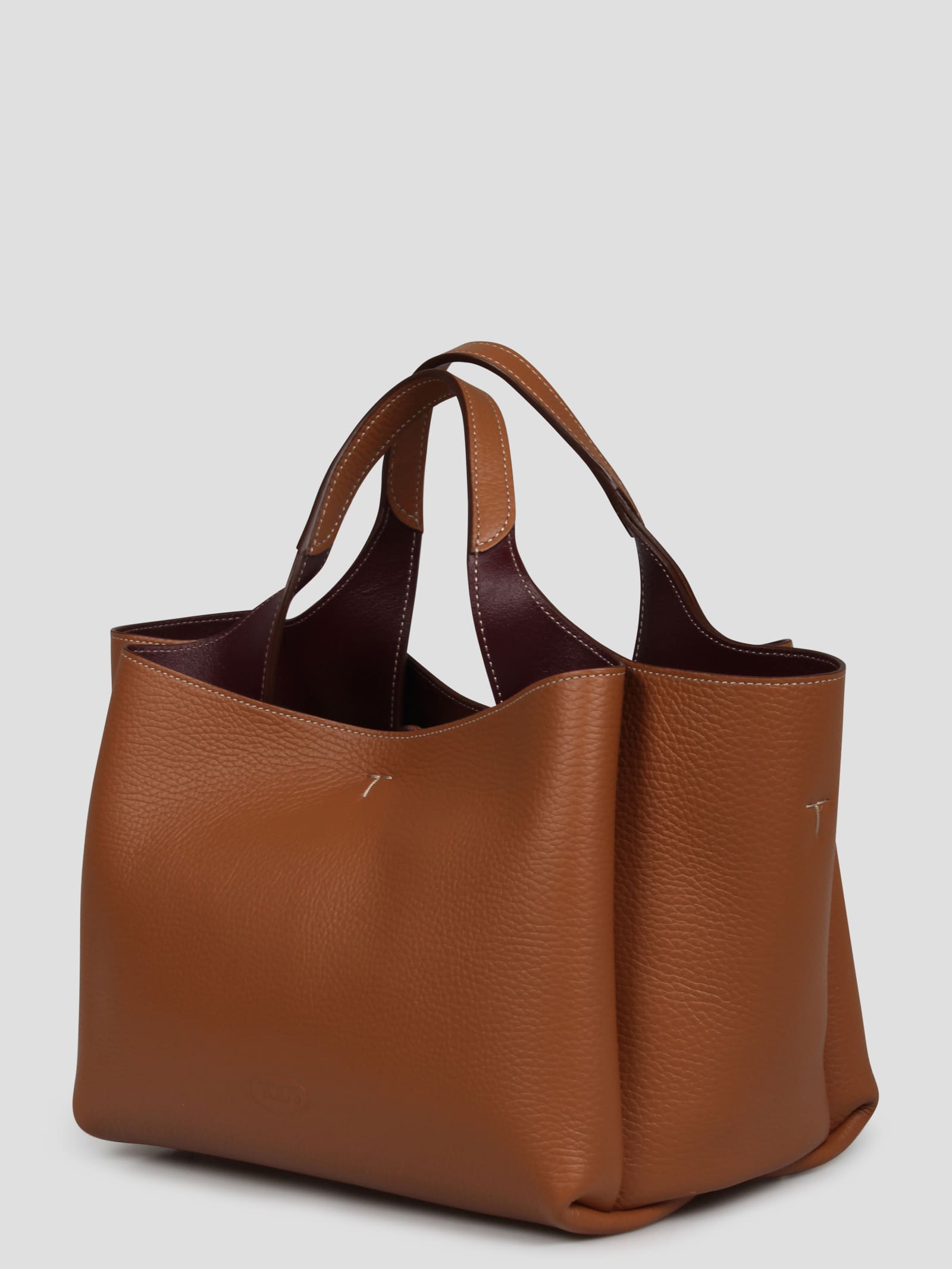 Shop Tod's Mini Tote Bag In Brown