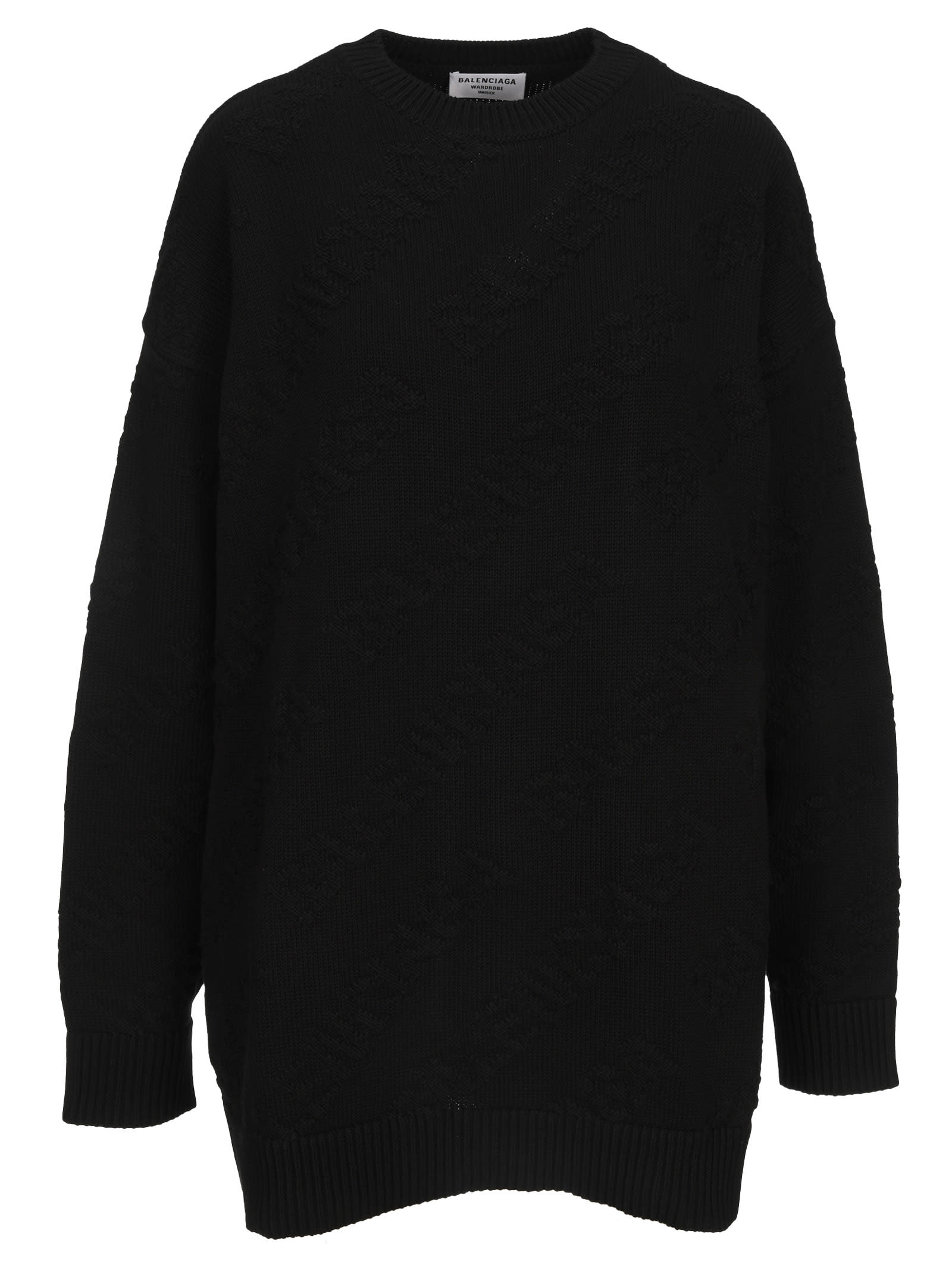 Balenciaga Allover Knit Logo Sweater