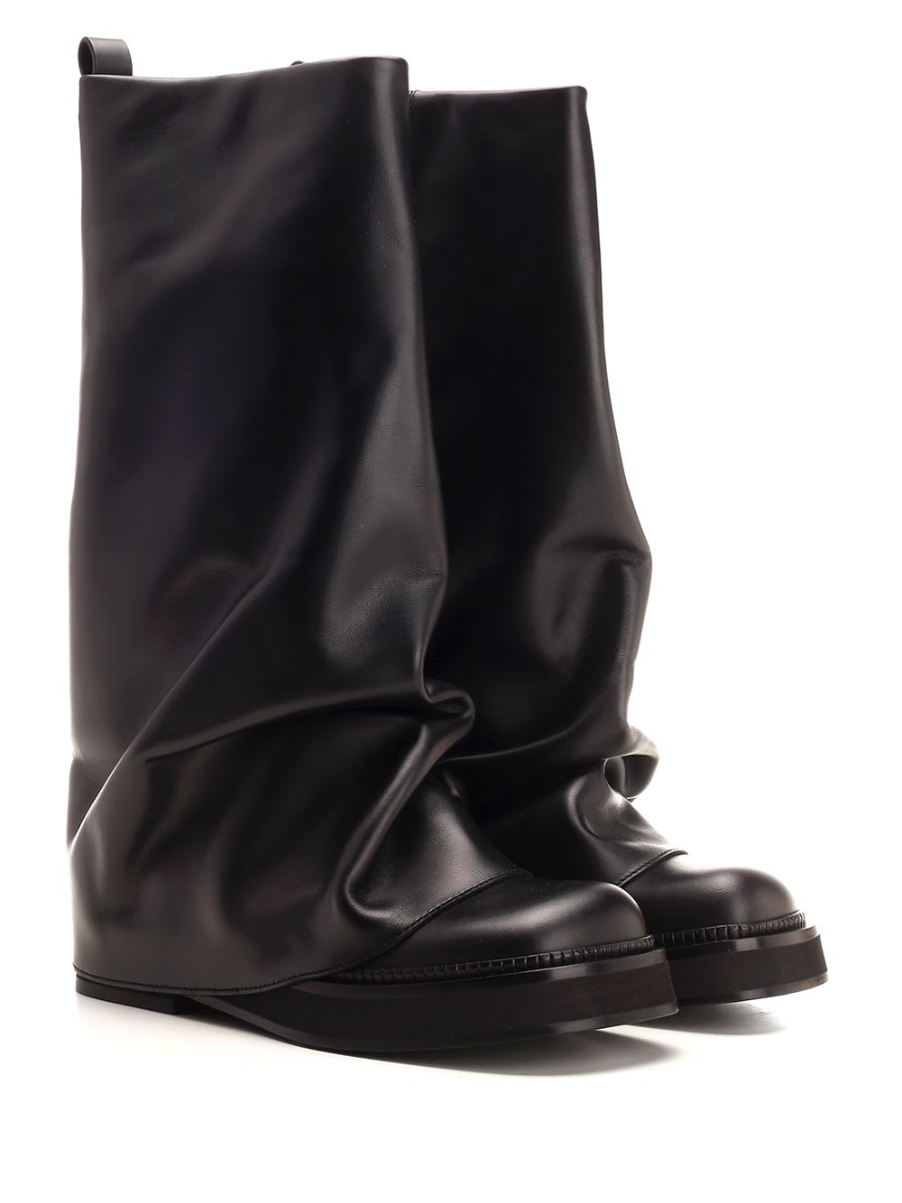 Attico Robin Combat Boot In Black