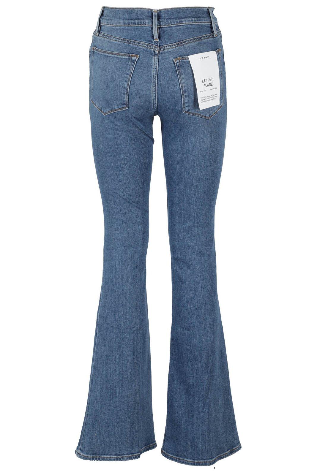 FRAME Le High 'N' Tight Crop Mini Bootcut Jeans in Kallin Rips