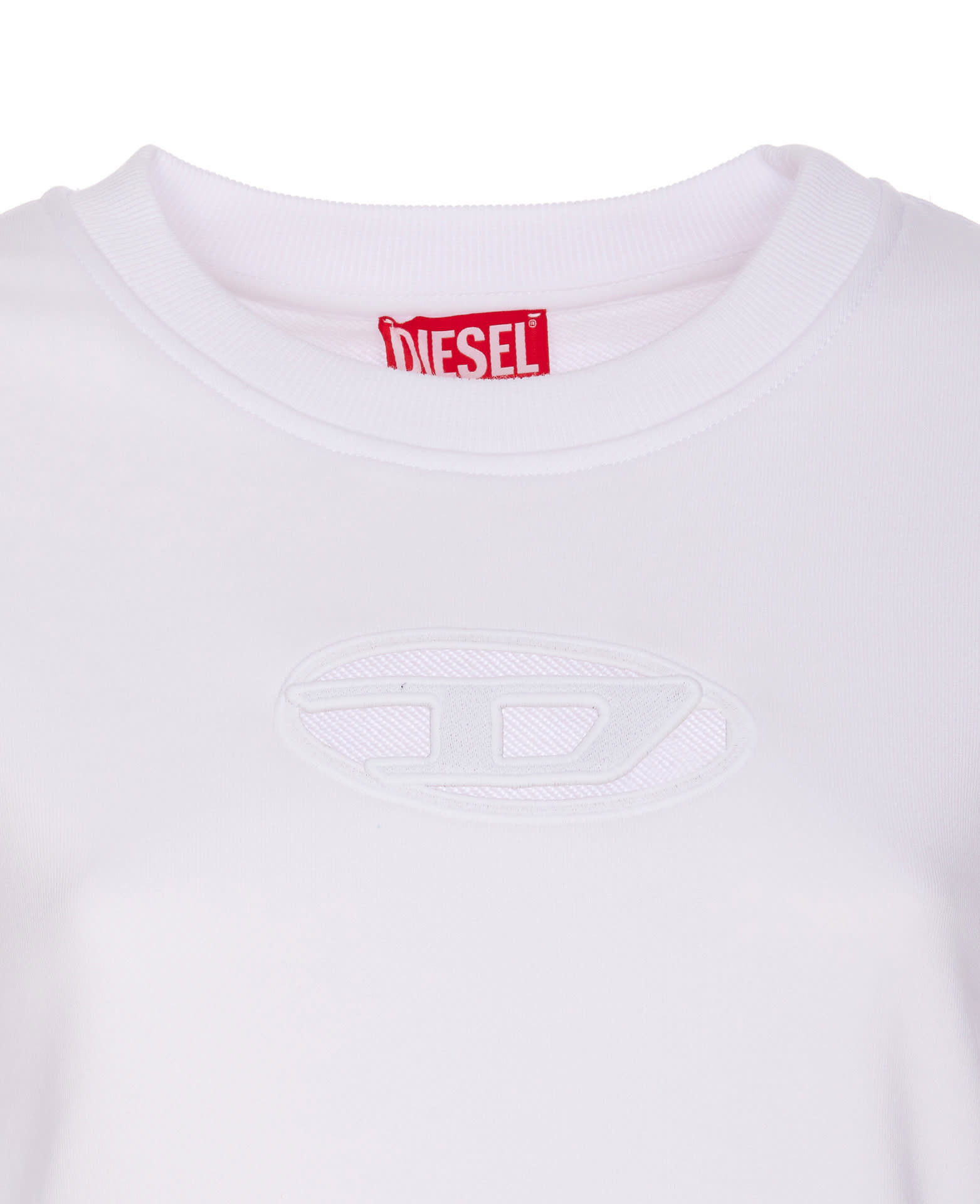 Shop Diesel F-slimmy Cropped Sweatshirt