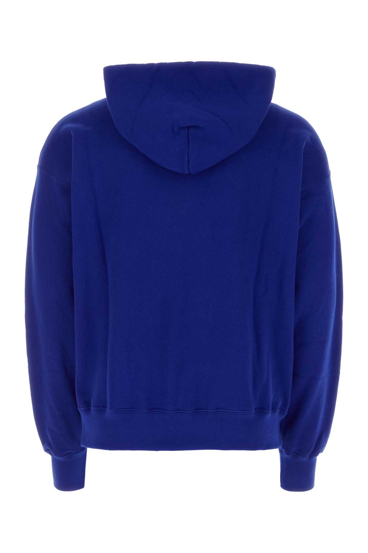 Off-white Blue Cotton Sweatshirt In Bluewht