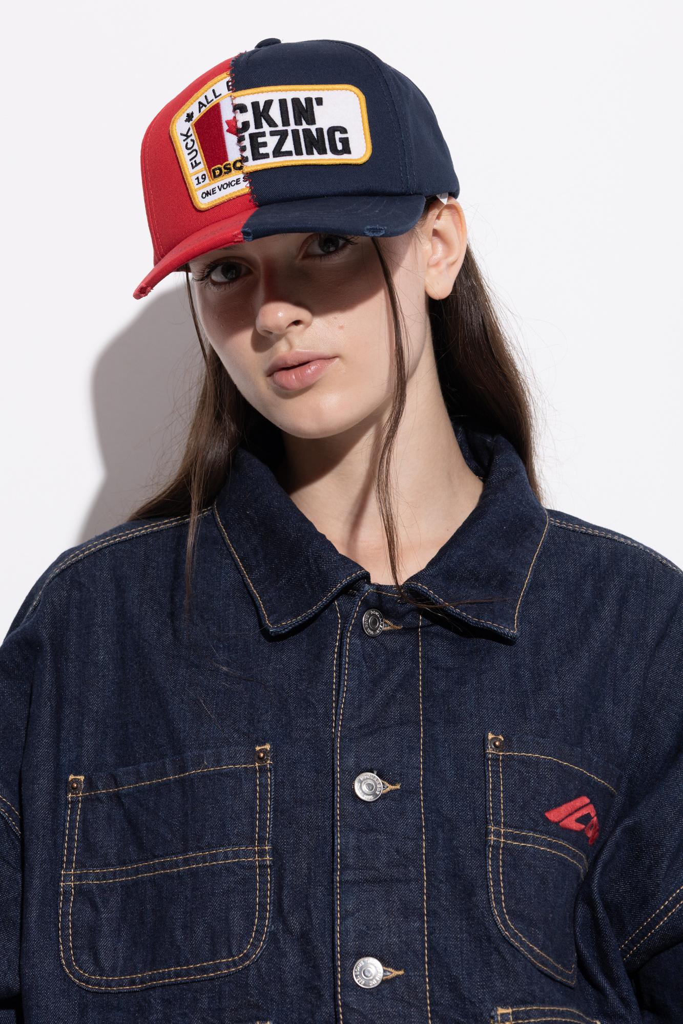 Dsquared2 Two-tone Baseball Cap Logo Patches In Multi