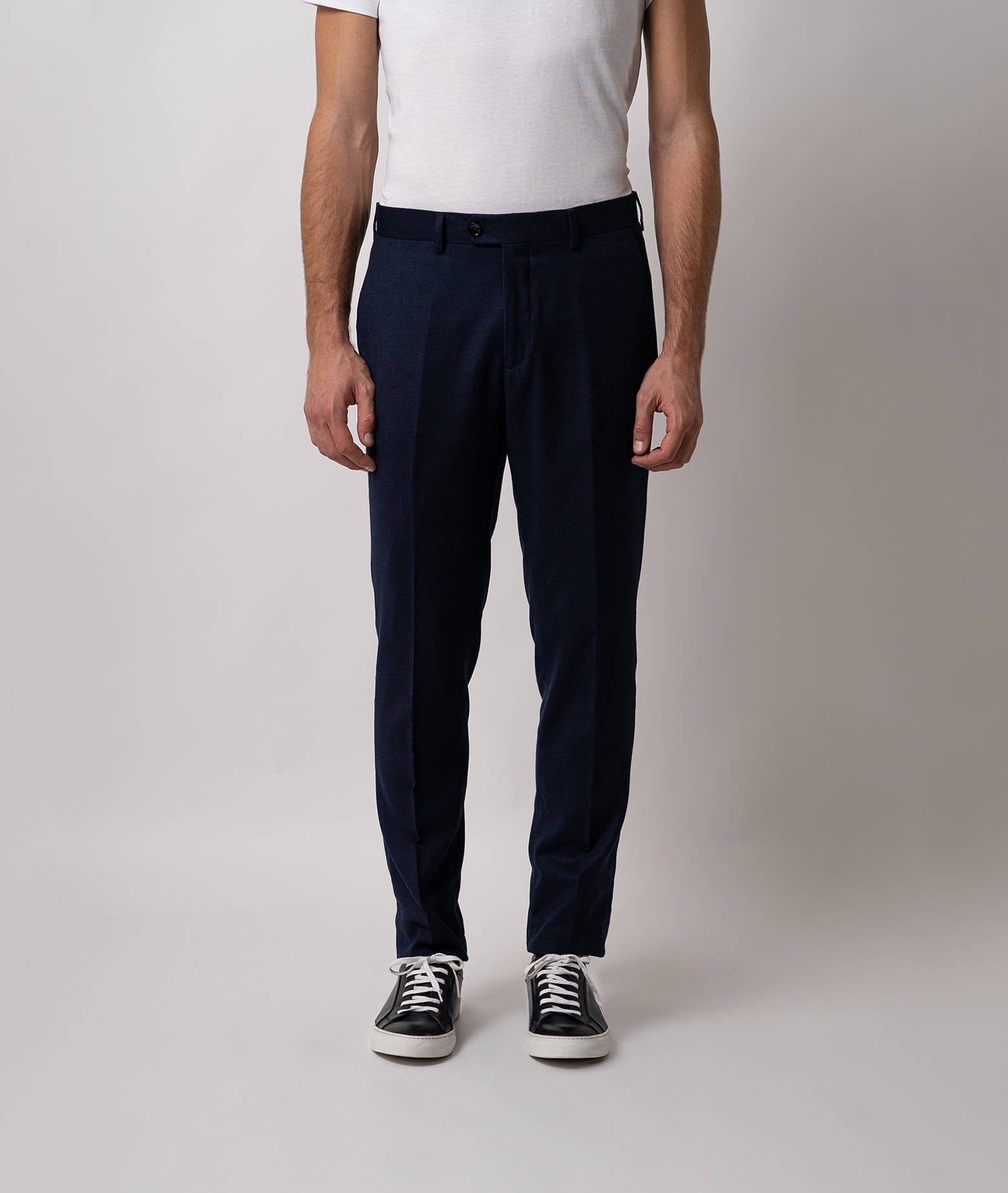 Larusmiani Velvet Trousers Howard Pants In Blue
