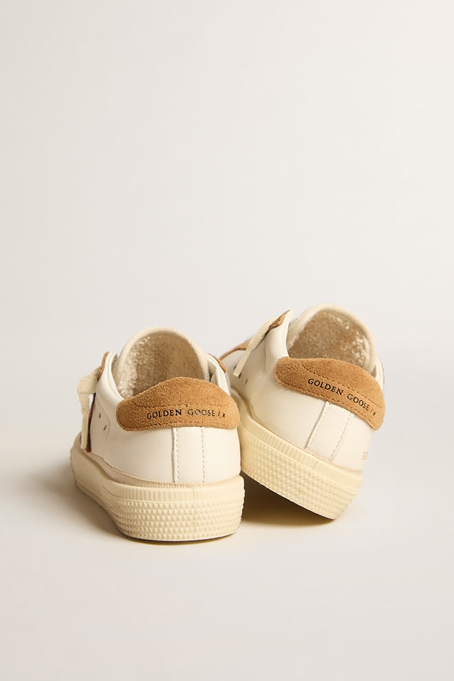 Shop Golden Goose Sneakers May In Bianco/marrone