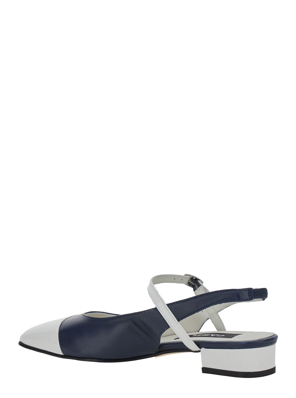 CAREL OCEANO BLUE SLINGBACK BALLET SHOES WITH CONTRASTING TOE IN LEATHER WOMAN