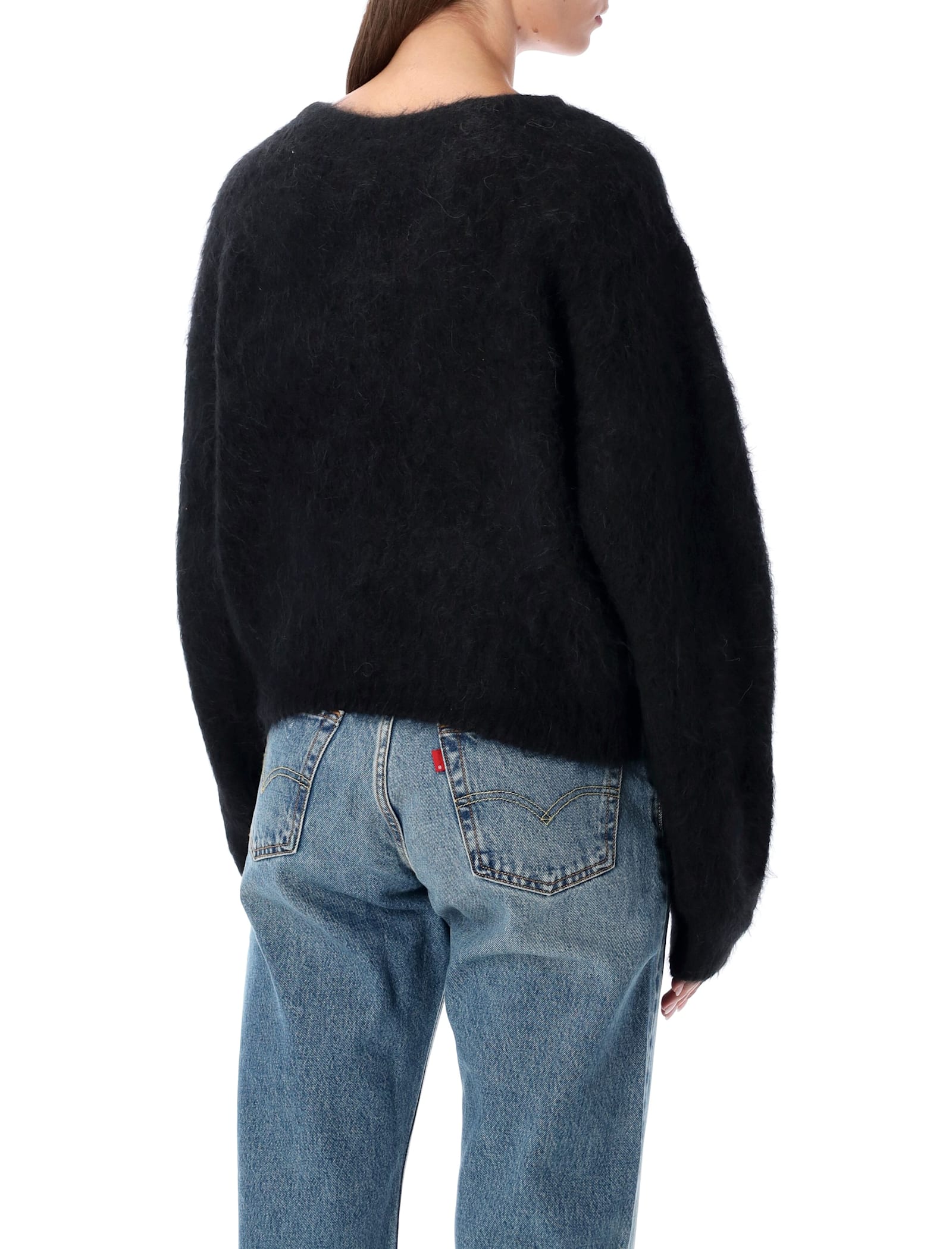 American Vintage Niby Knit Mohair Sweater In Black