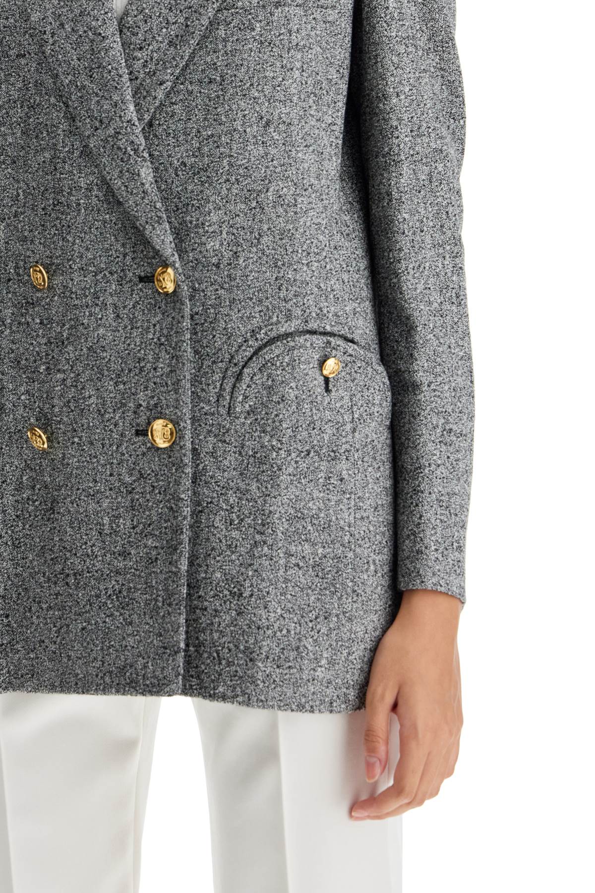 Shop Blazé Milano Everyday Secret Blazer In Al In Pepper (grey)