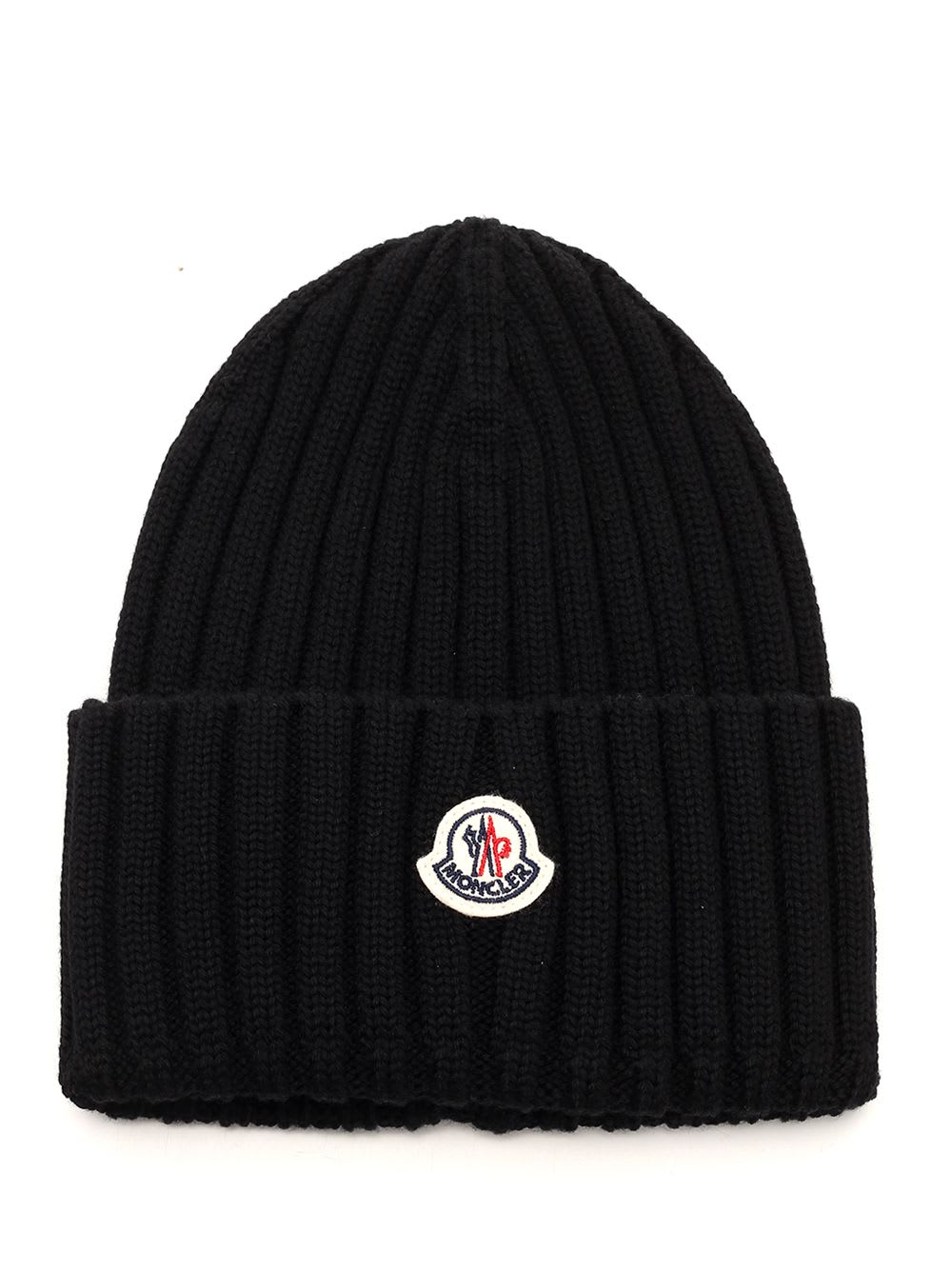 Shop Moncler Virgin Wool Beanie In Black