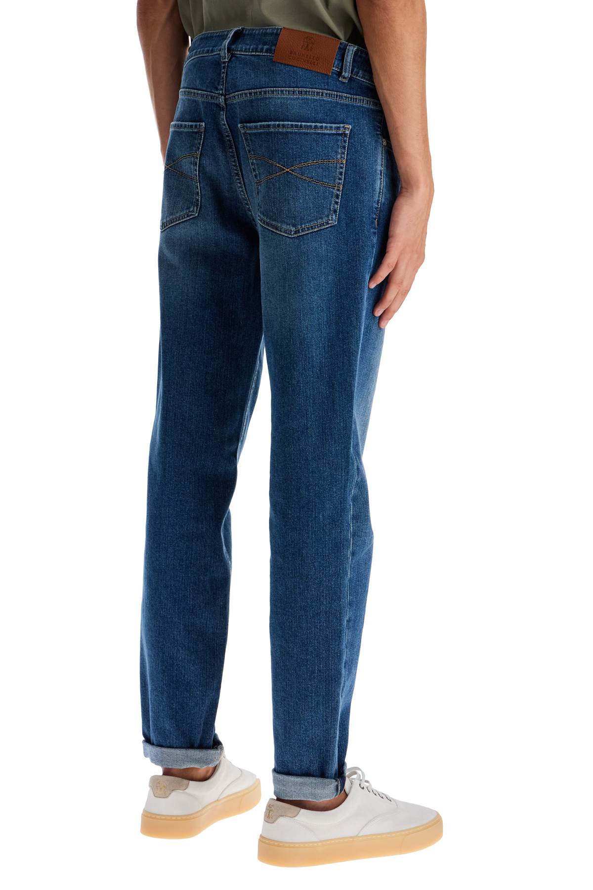 Shop Brunello Cucinelli Traditional Fit Jeans In Denim Medio (blue)