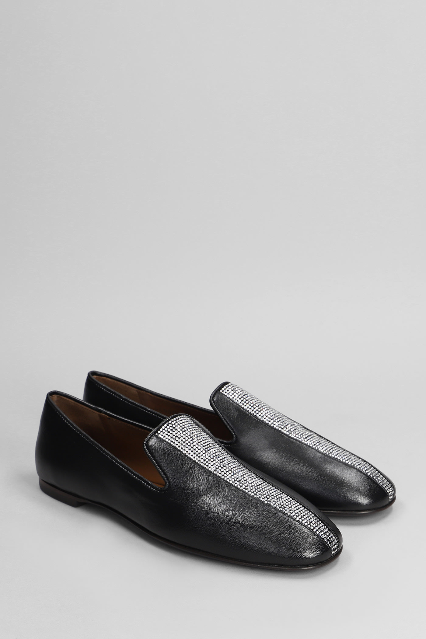 Shop Giuseppe Zanotti Loafers In Black Leather