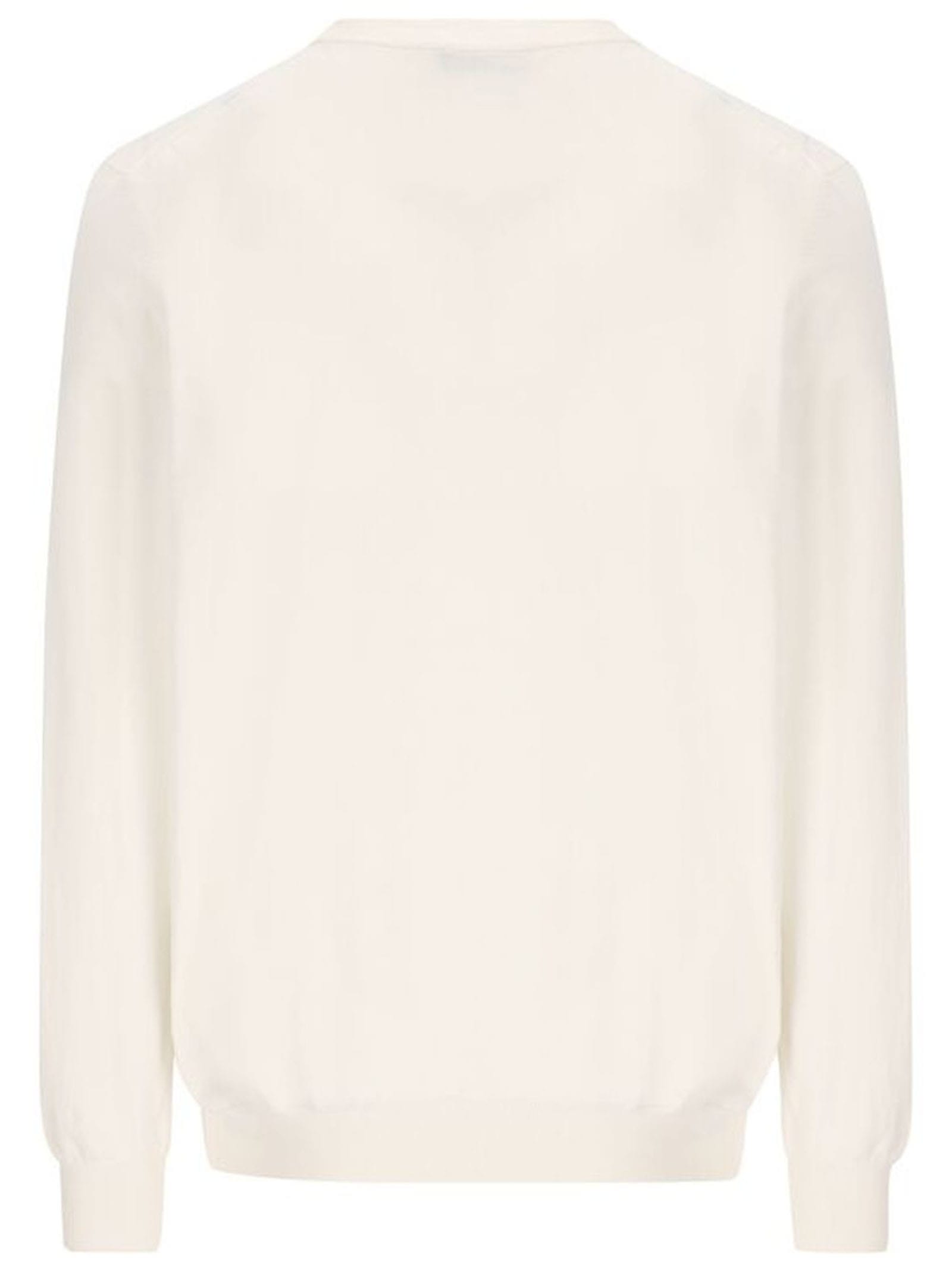 Shop Fay Beige In Cotton Shaved Knit Jumper