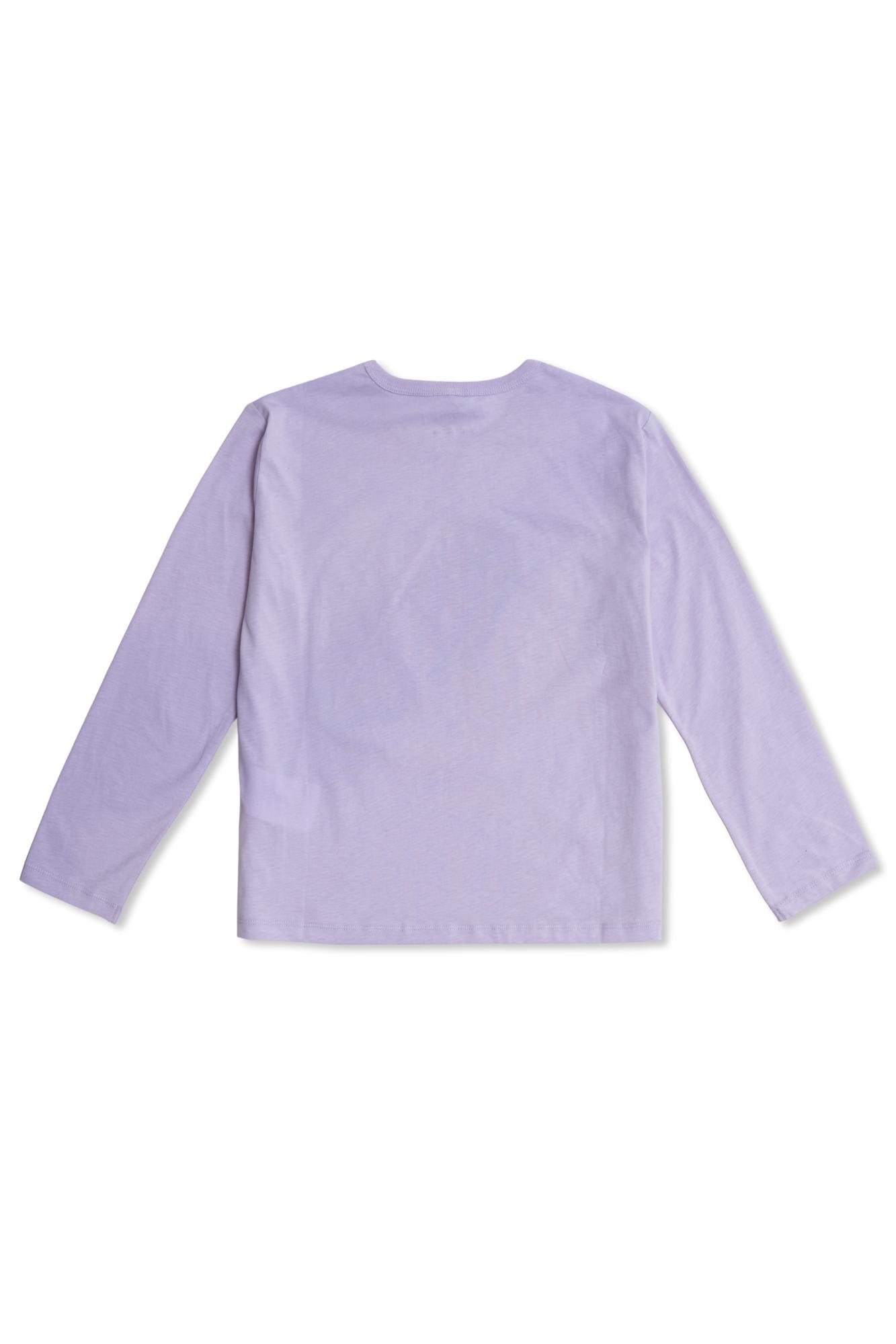 Shop Stella Mccartney Graphic-printed Crewneck T-shirt In Lilac