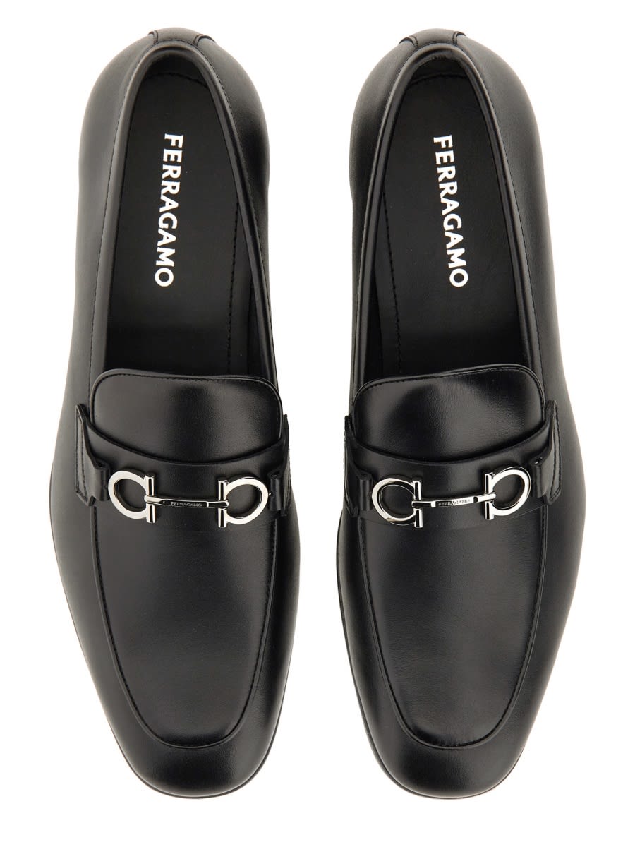 Ferragamo Gancini Ornament Calfskin Mule Loafers