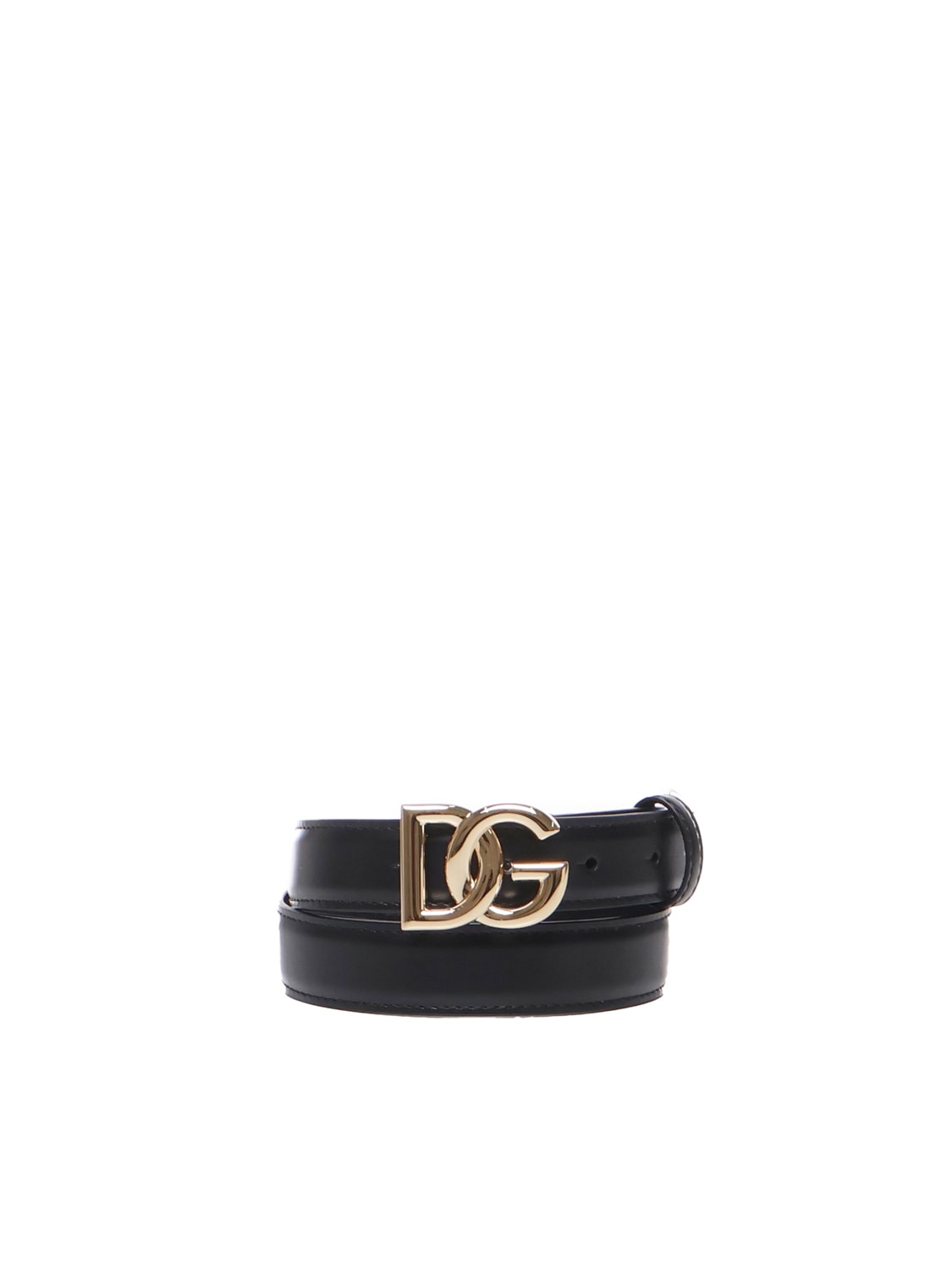 Shop Dolce & Gabbana Woven Logo Belt In Black