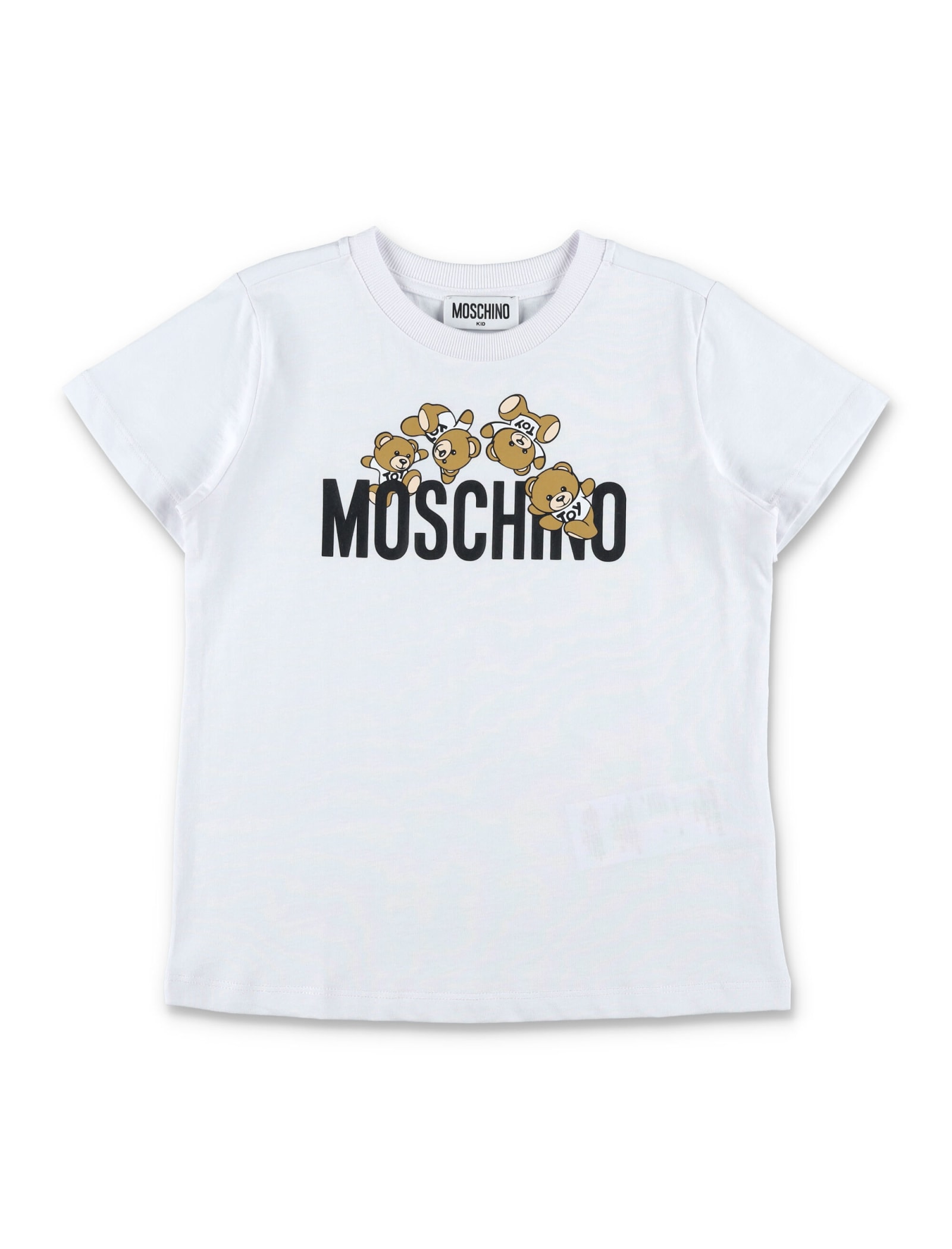 Shop Moschino Tee Logo Bear In White