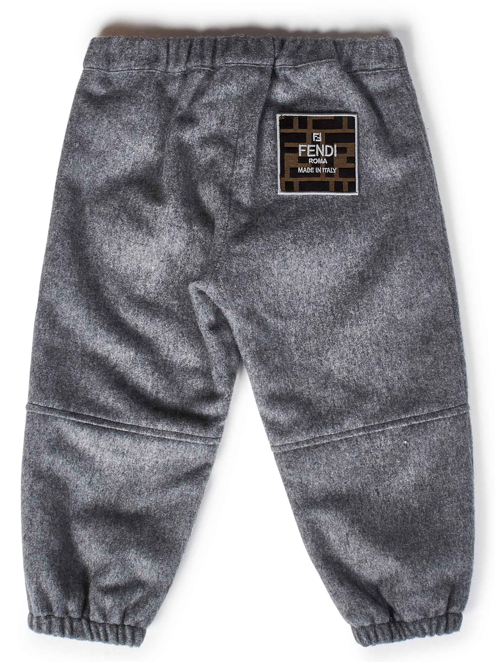 Shop Fendi Trousers In Grey