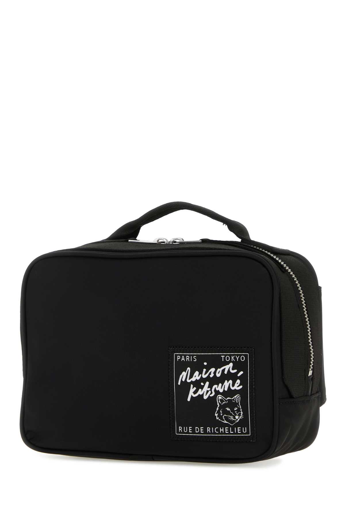 Shop Maison Kitsuné Black Nylon Belt Bag