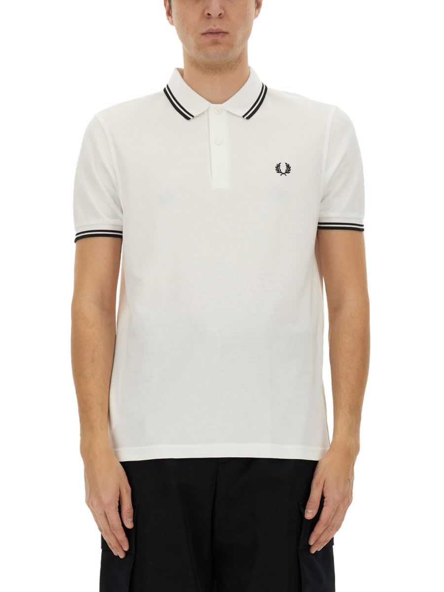Shop Comme Des Garçons Shirt Strong Will Polo Shirt In White
