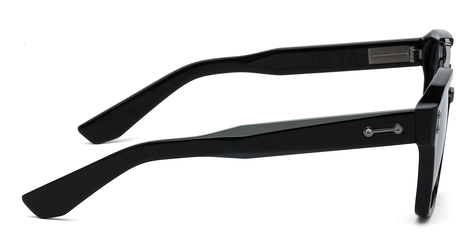 Akoni Discovery - Black / Black Rhodium Sunglasses In Brown