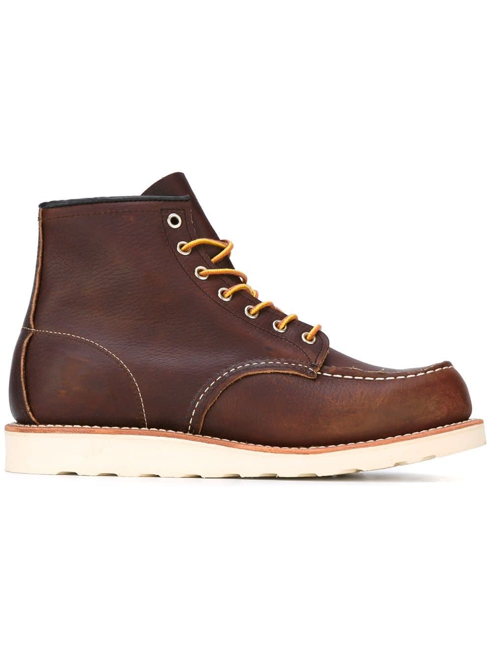 Red Wing Classic Moc Leather Boots In Brown