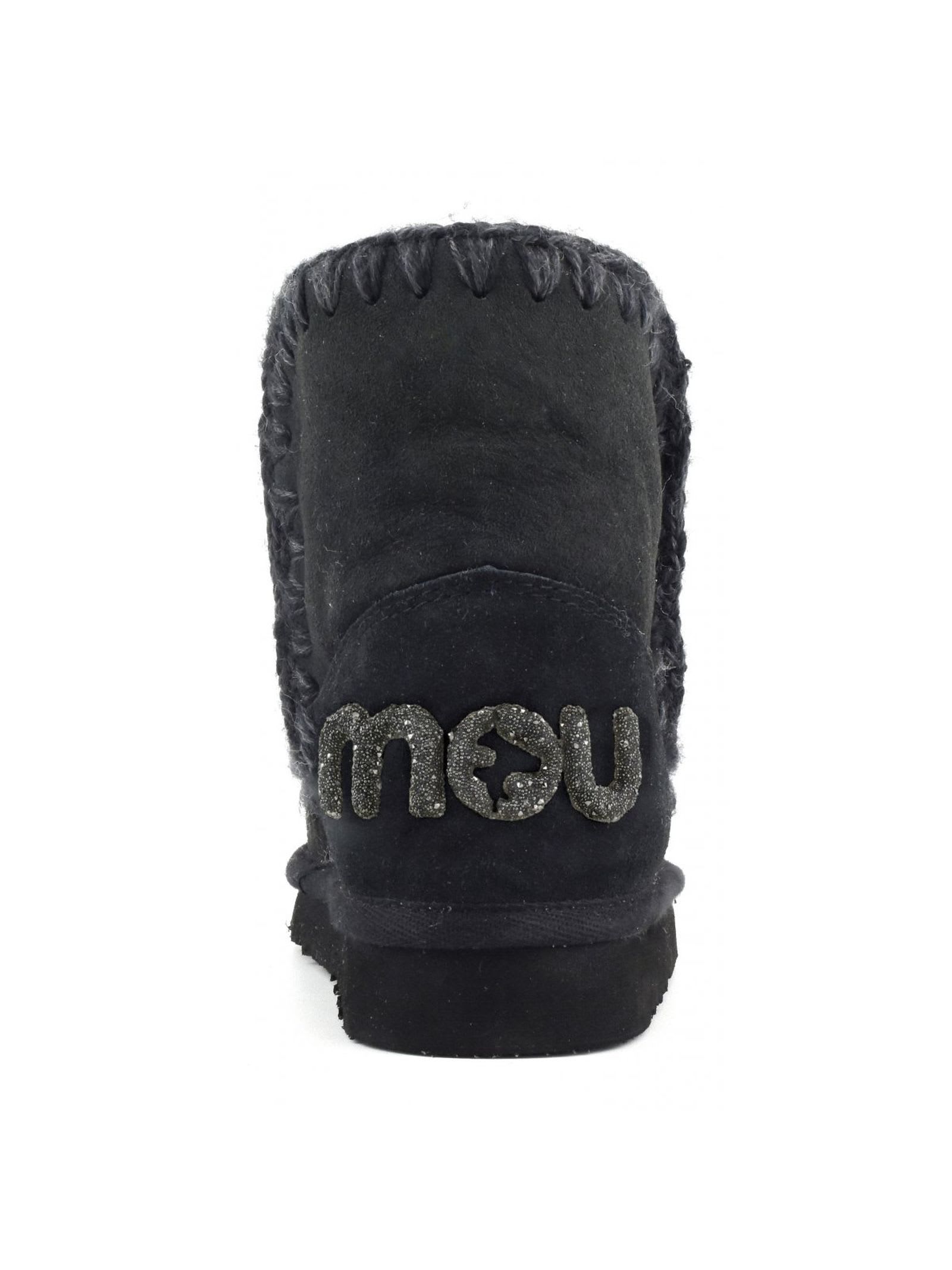 Mou Eskimo 18 Rhinestone Logo Ankle Boots