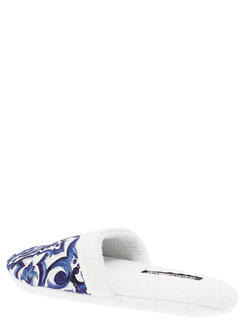 Shop Dolce & Gabbana Slippers Blu Mediterraneo In White