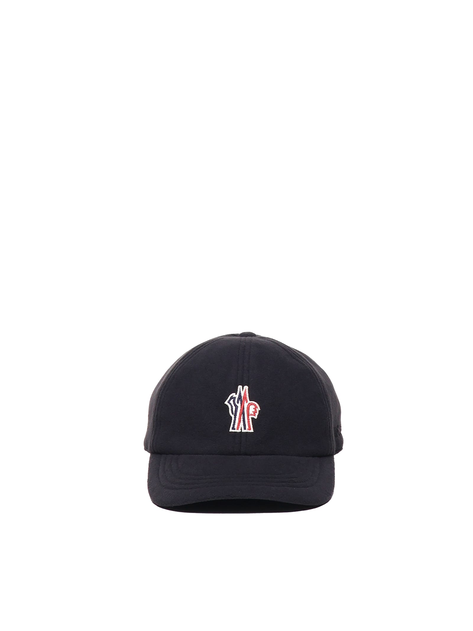 Shop Moncler Cotton Baseball Cap In Black