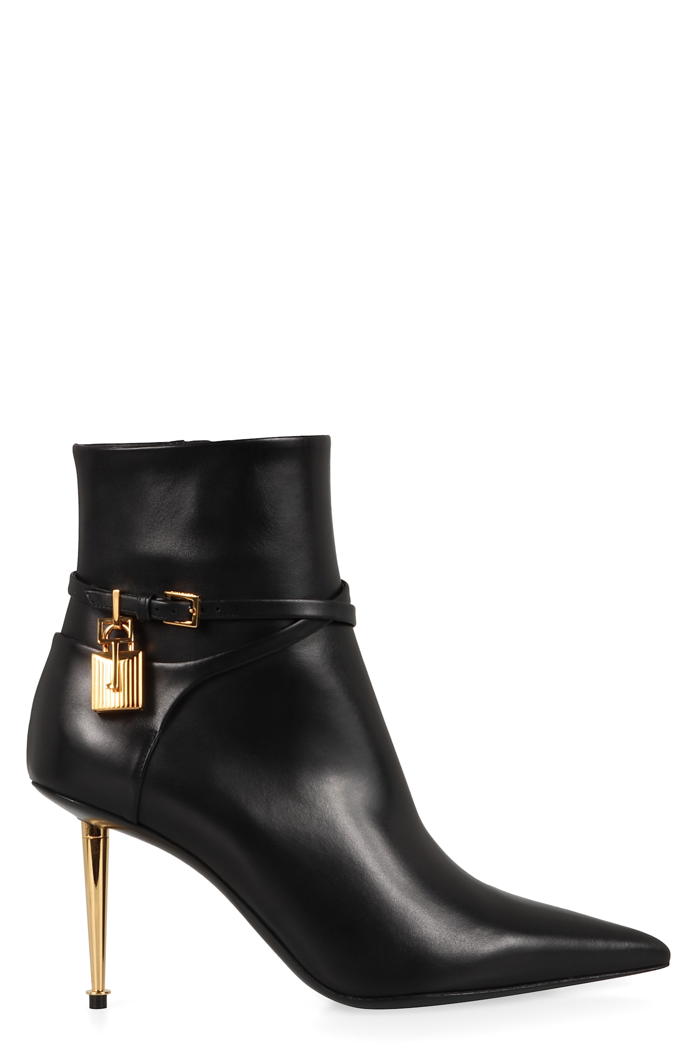 Leather Pointy Toe Ankle Boots