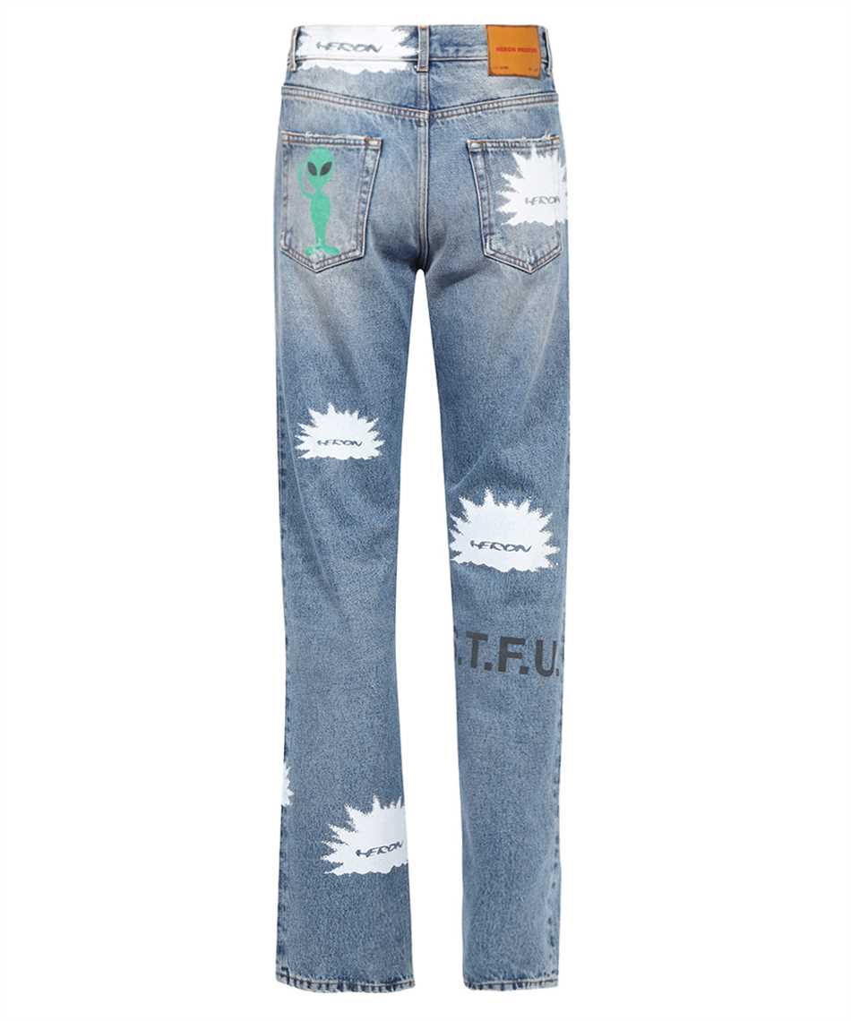 Shop Heron Preston 5-pocket Jeans In Denim