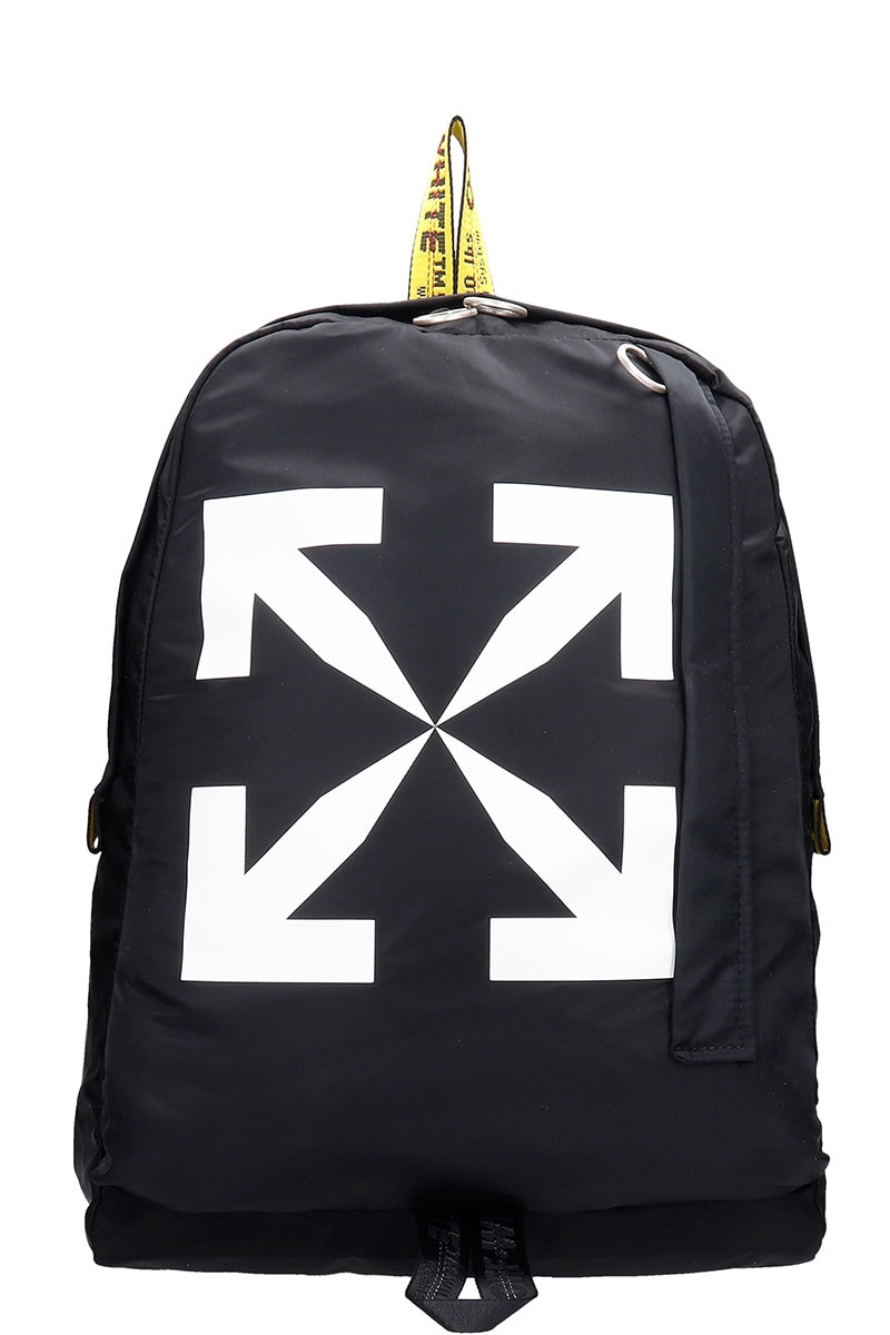 Off-White Arrow Easy Backpack In Black Polyester