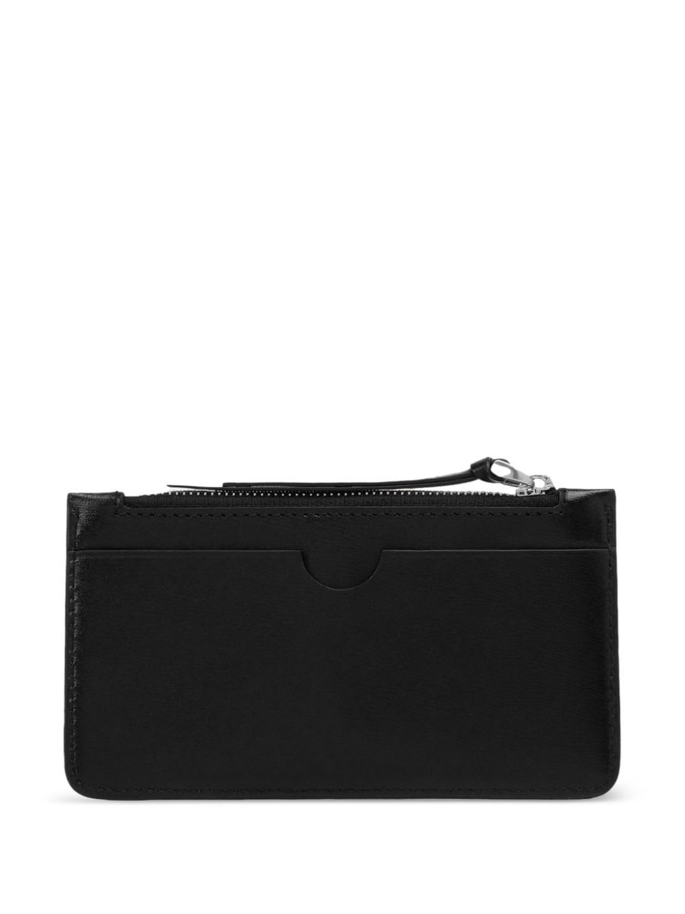 Shop Ami Alexandre Mattiussi Adc Adc Zipped Card Holder In Black