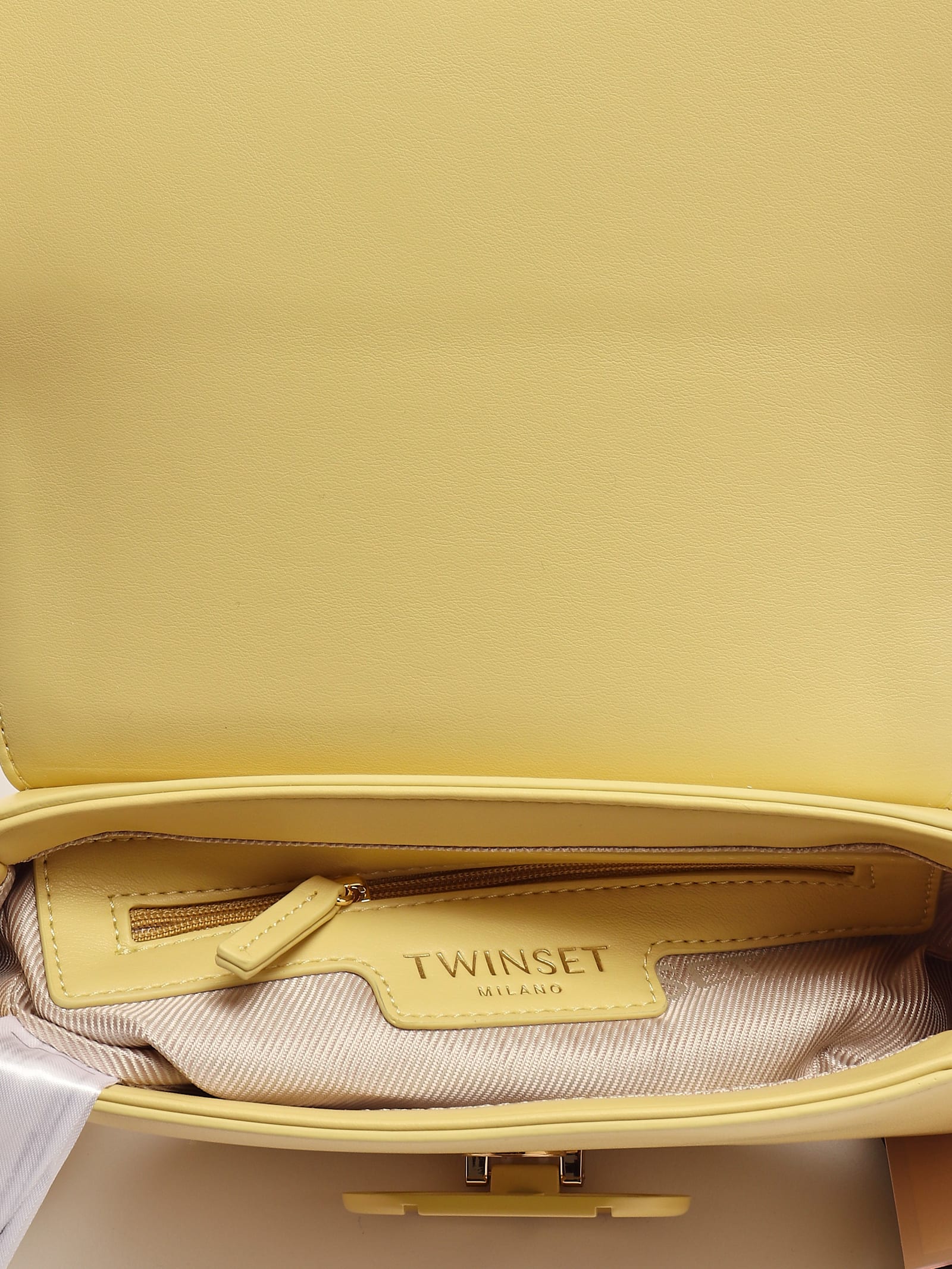 Twinset Borsa A Tracolla Brera Con Apertura Oval T Clutch In Giallo Chiaro