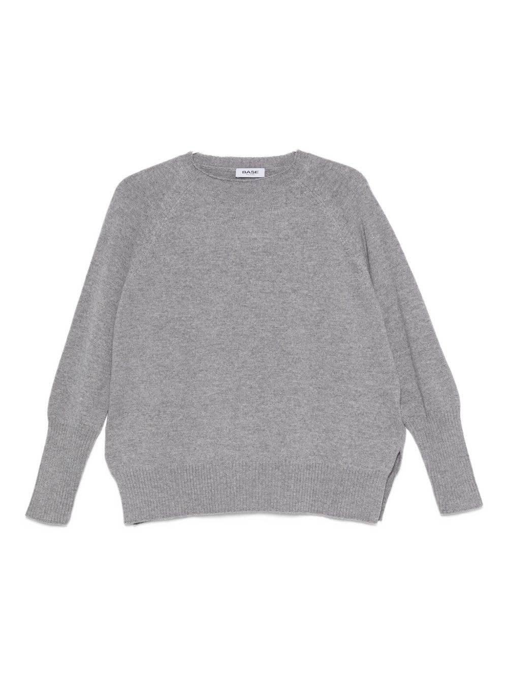 Base Wool Crewneck Sweater In Gray