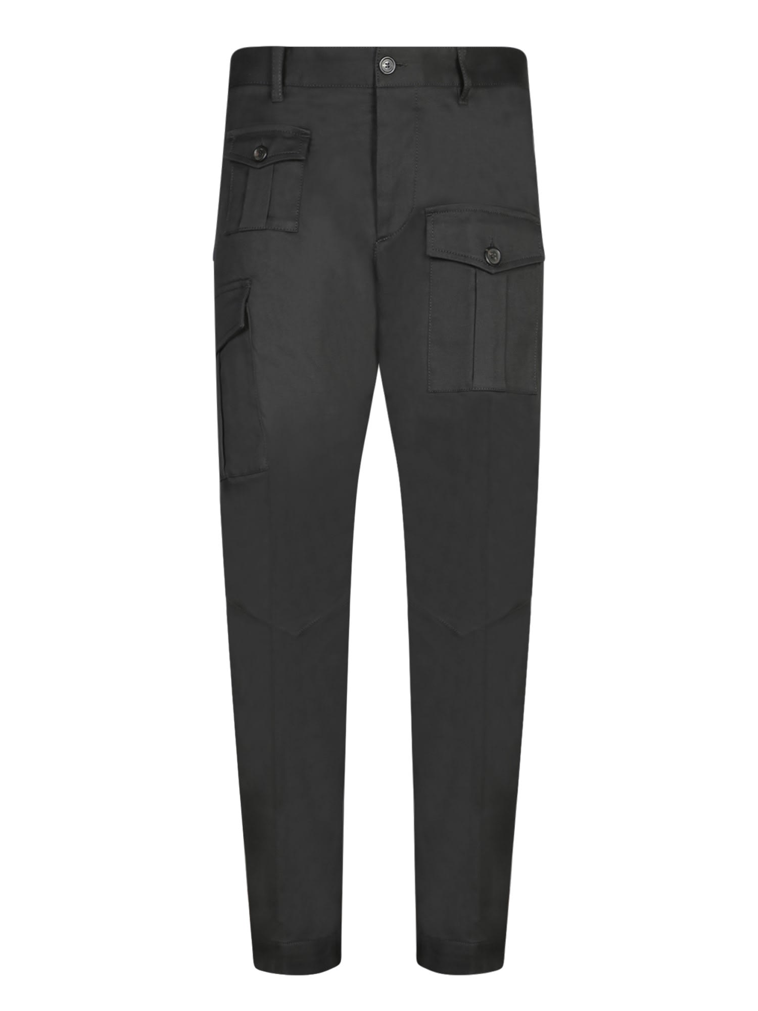 Shop Dsquared2 Sexy Slim Black Cargo Trousers