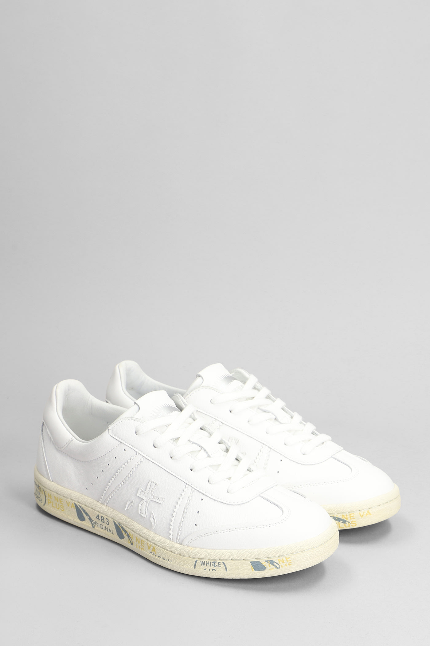 Shop Premiata Bonnie Sneakers In White Leather