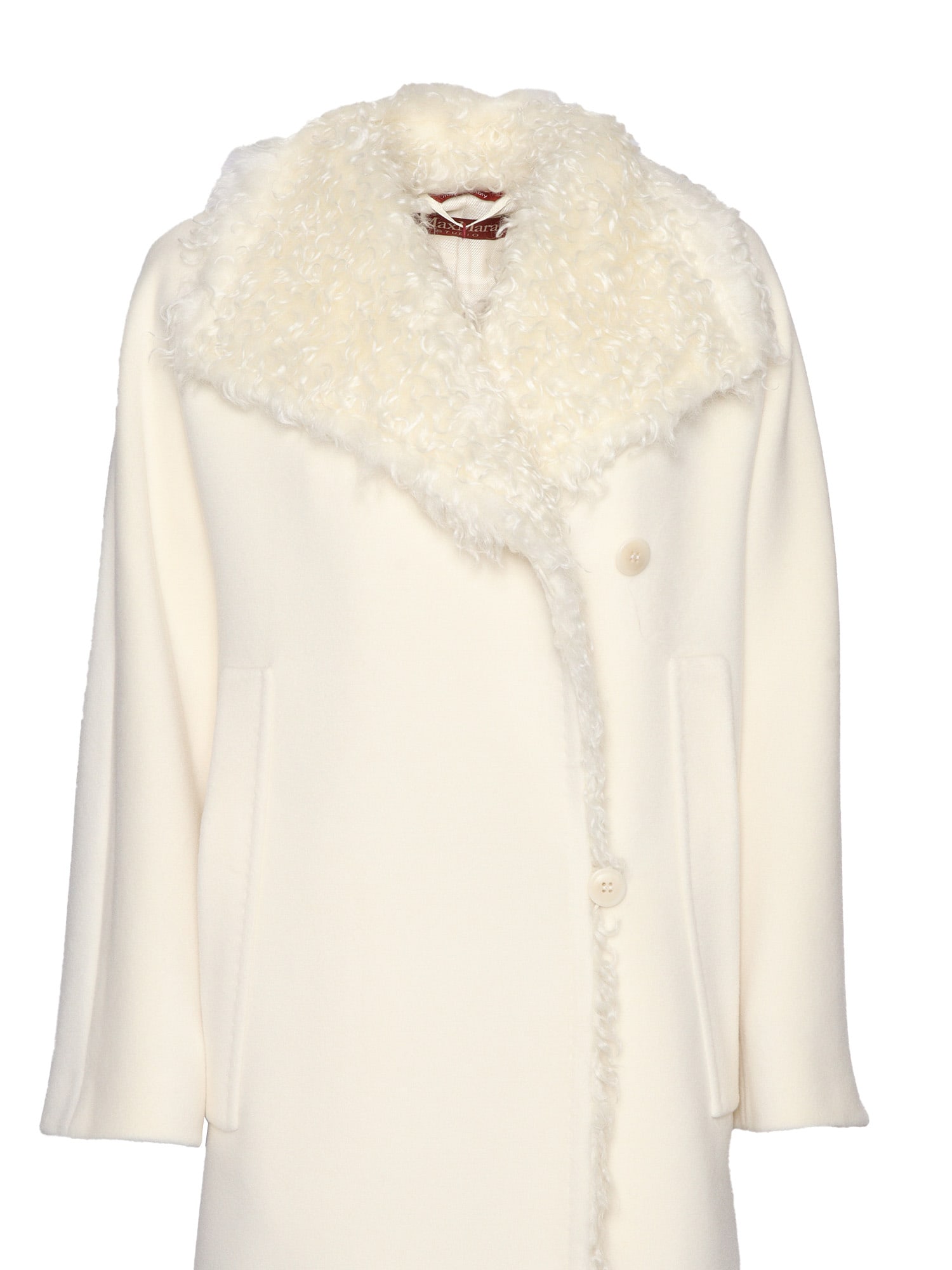 Shop Max Mara Verve Coat In White