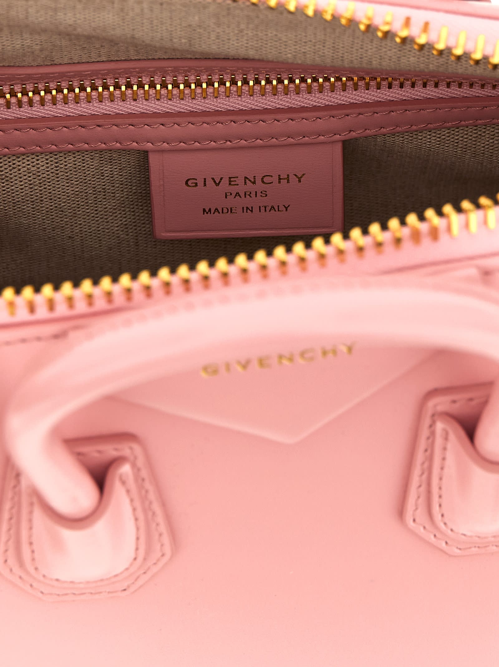 Givenchy Antigona Mini Top-handle Bag In Patent Leather In Pink