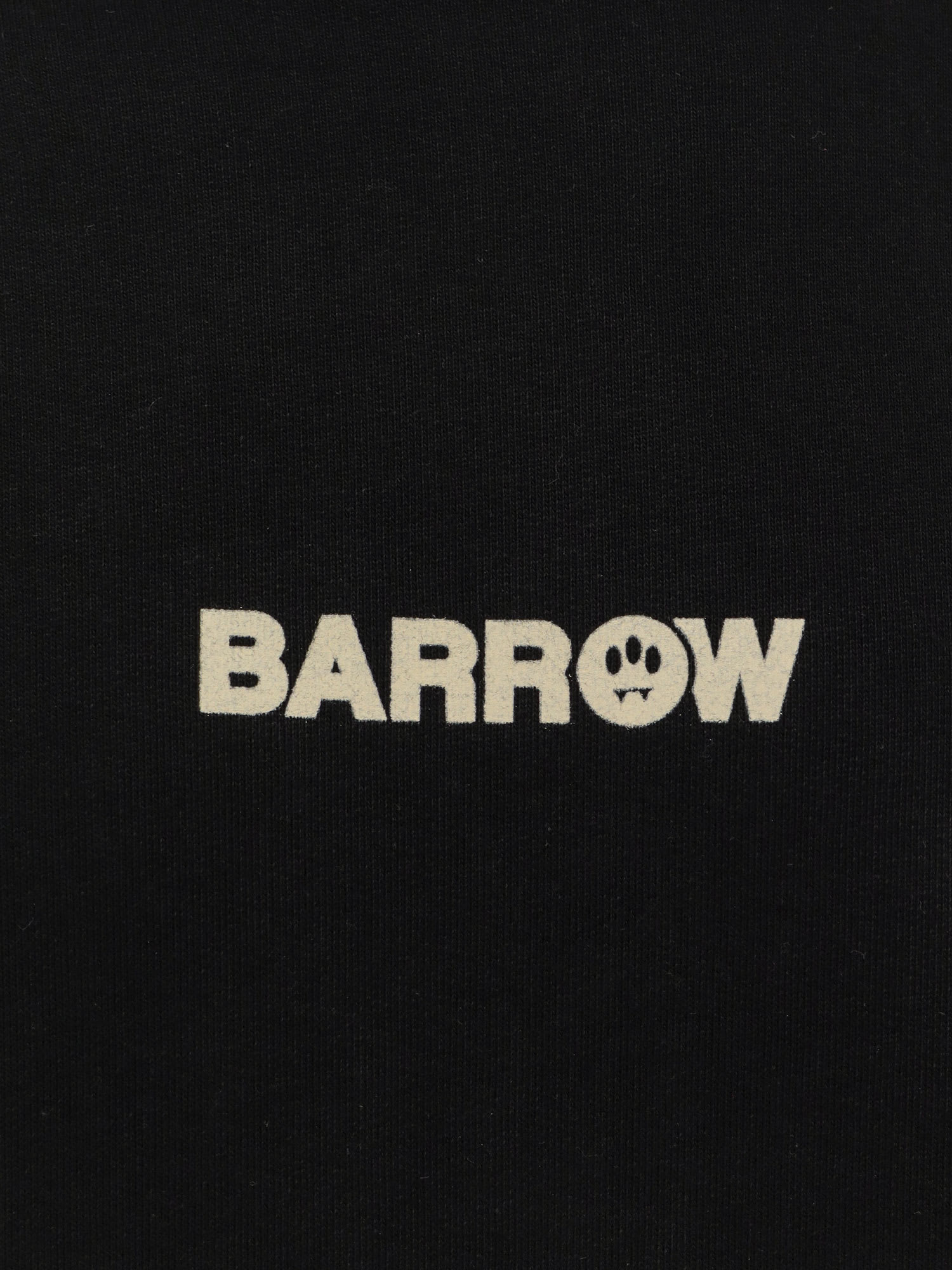 Barrow Kangaroo Pocket Cotton Sweatshirt In Black