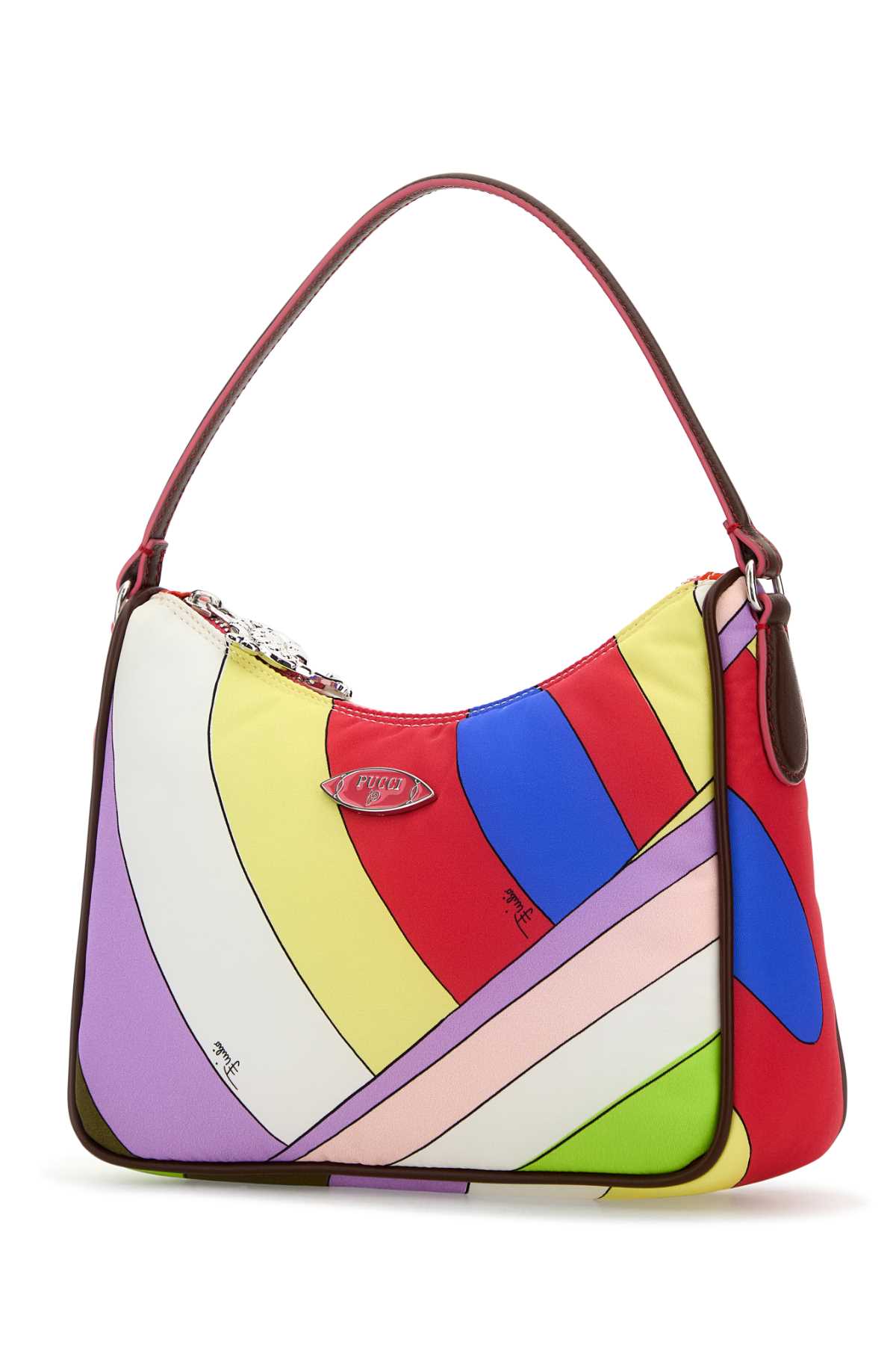 Shop Pucci Printed Nylon Yummy Shoulder Bag In Multicolor