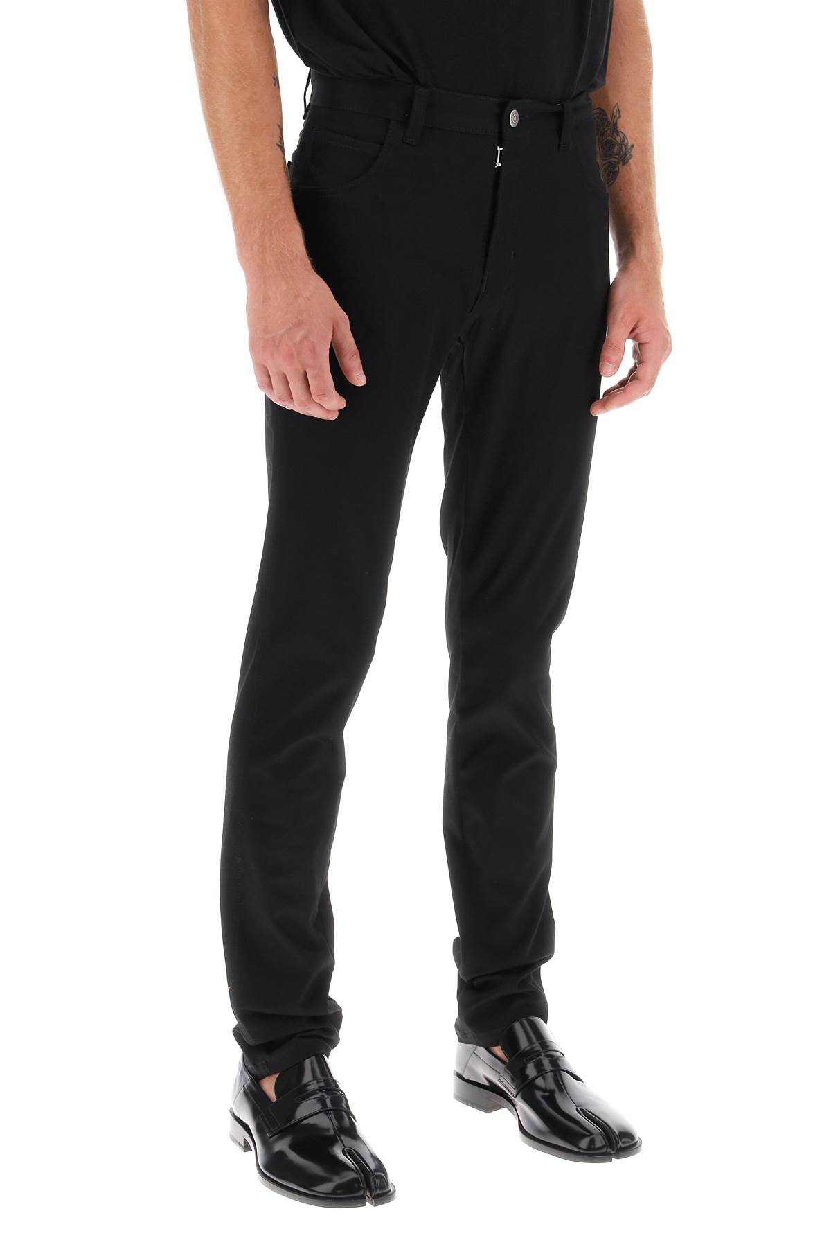 Maison Margiela Five-pocket Skinny Jeans In Black